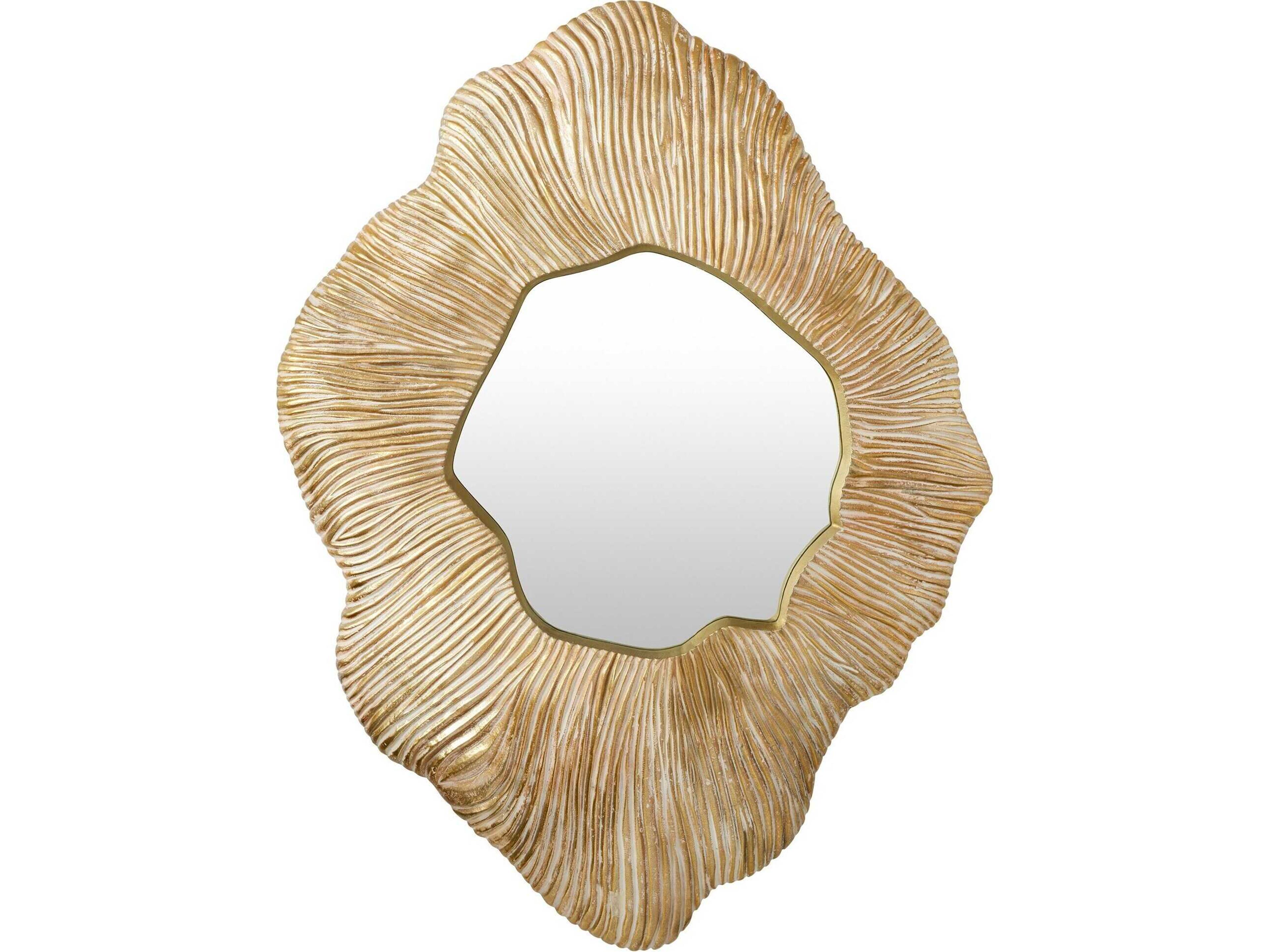 Rapture Gold White Wall Mirror