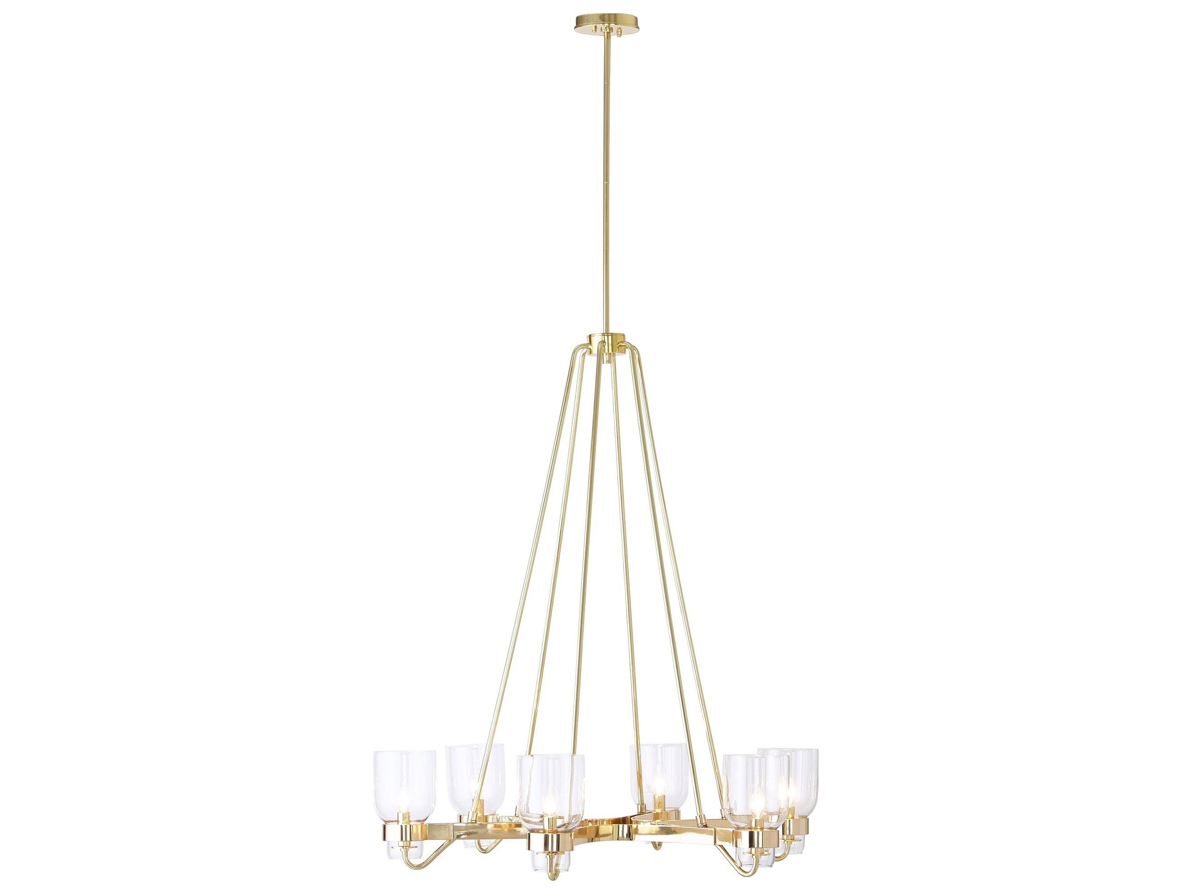 Brass Candelabra Round Chandelier