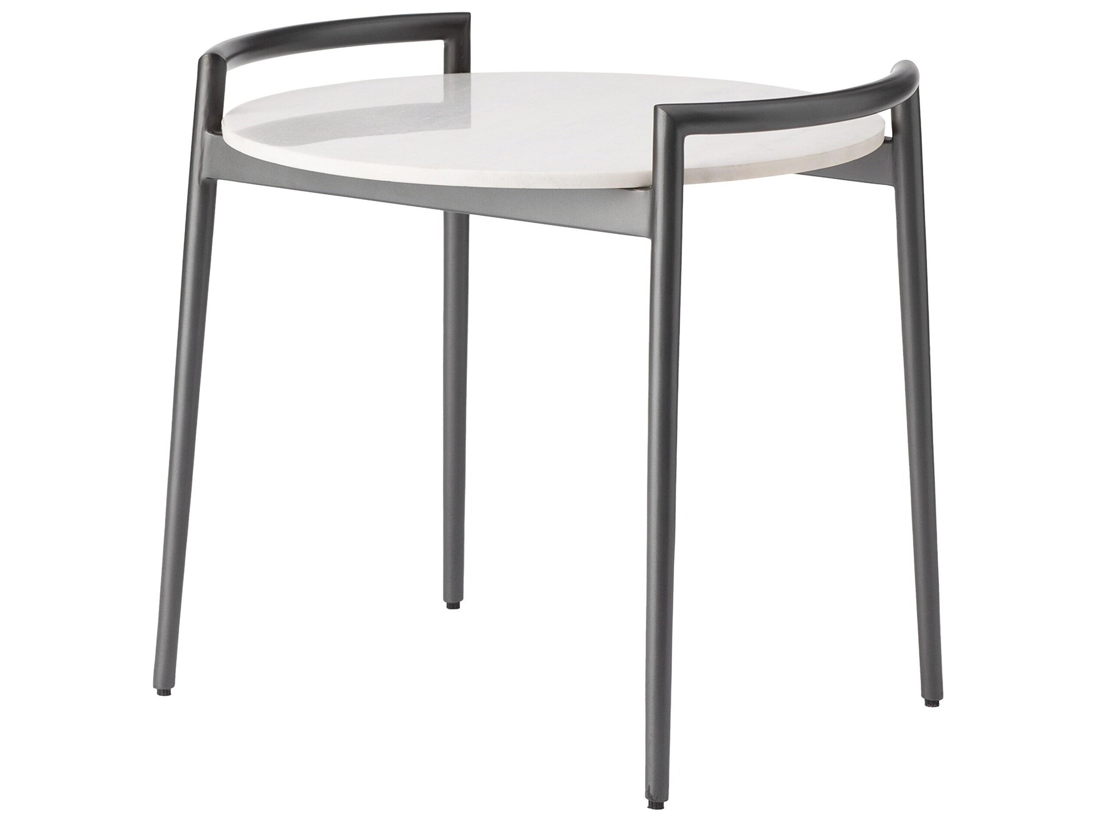 Oval Marble End Table