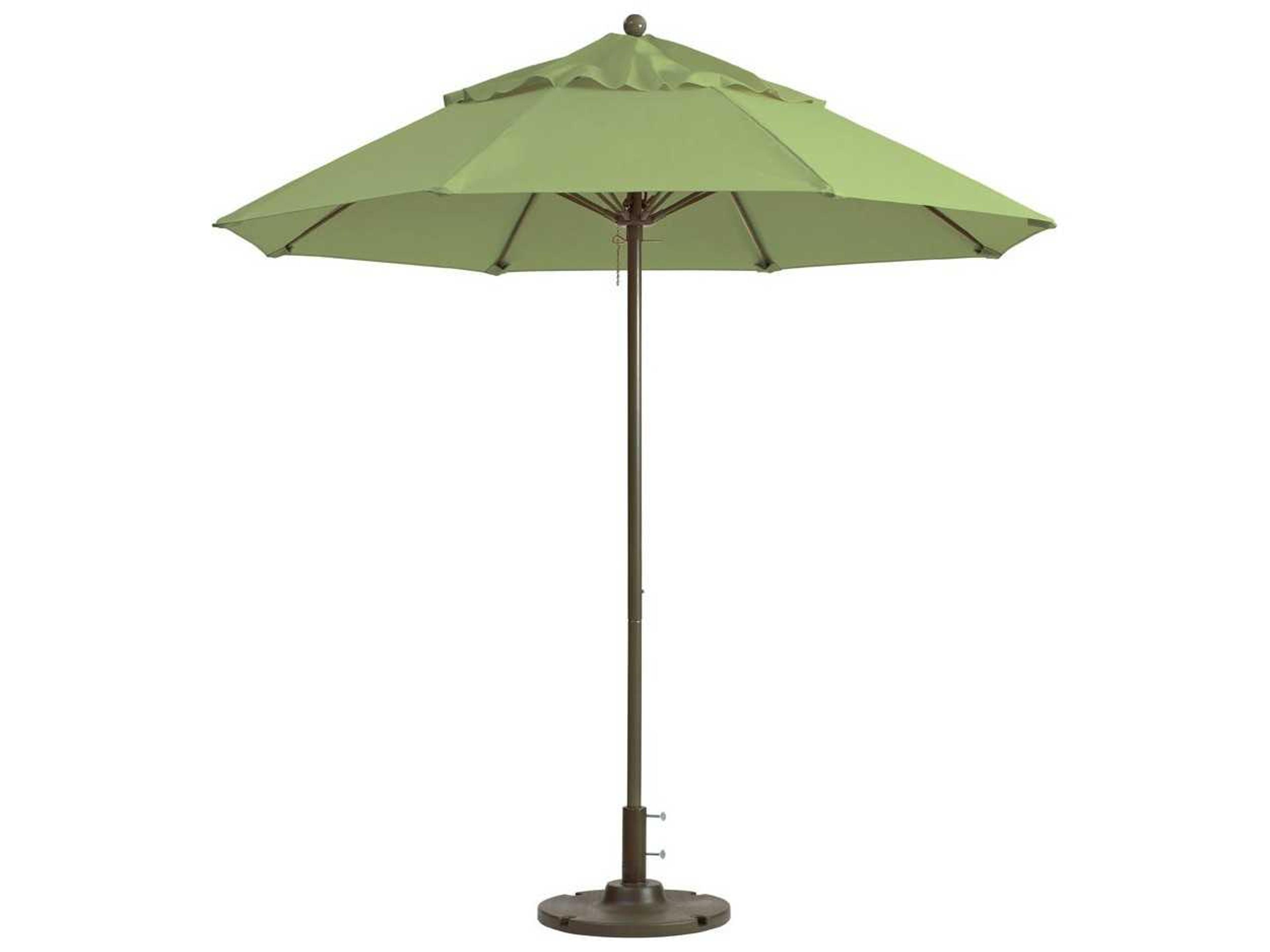 Windmaster Aluminum 7 Foot Round Fiberglass Outdoor Umbrella in Pistachio