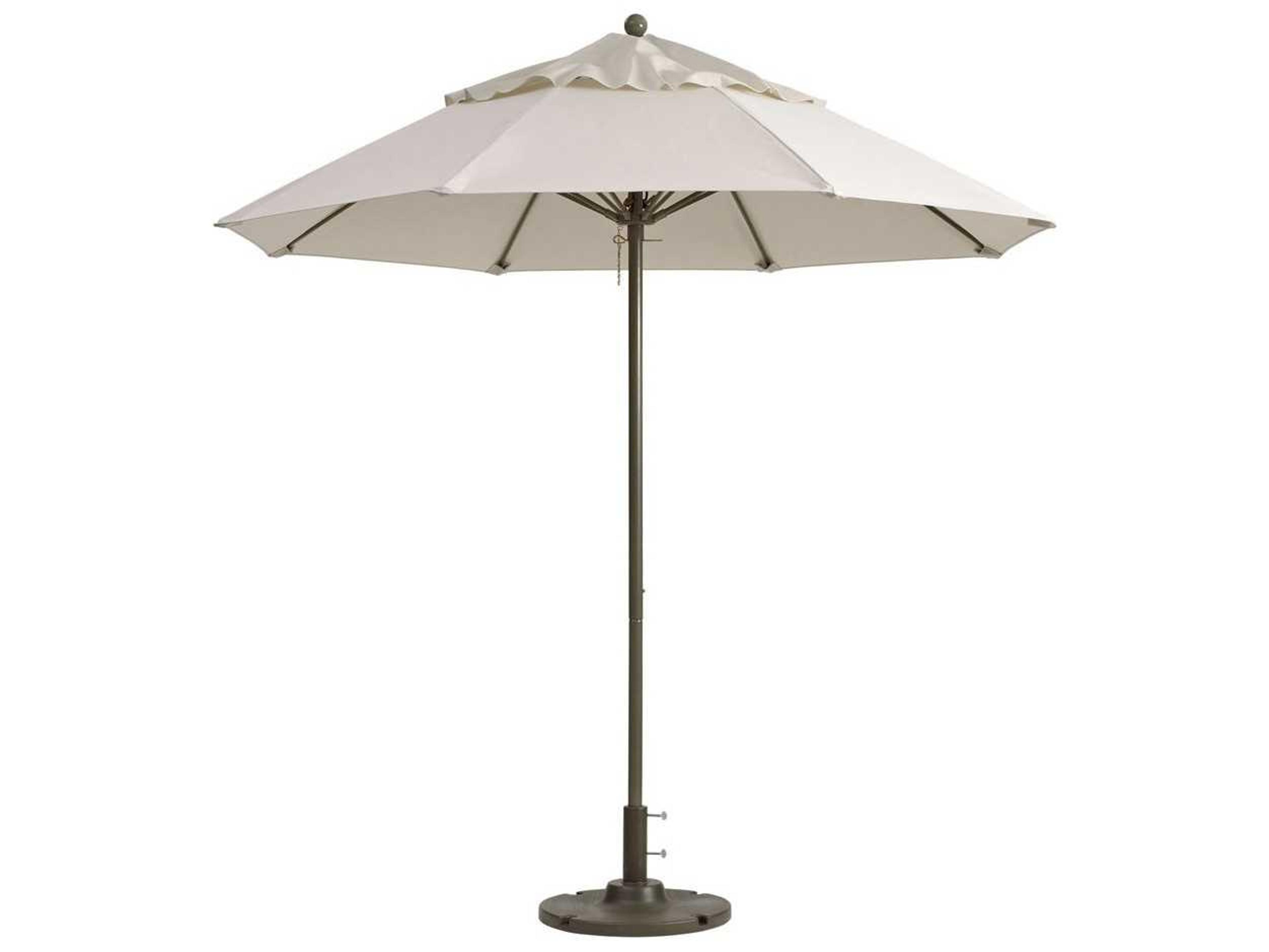 Windmaster Aluminum 7 Foot Round Fiberglass Outdoor Patio Umbrella in Canvas