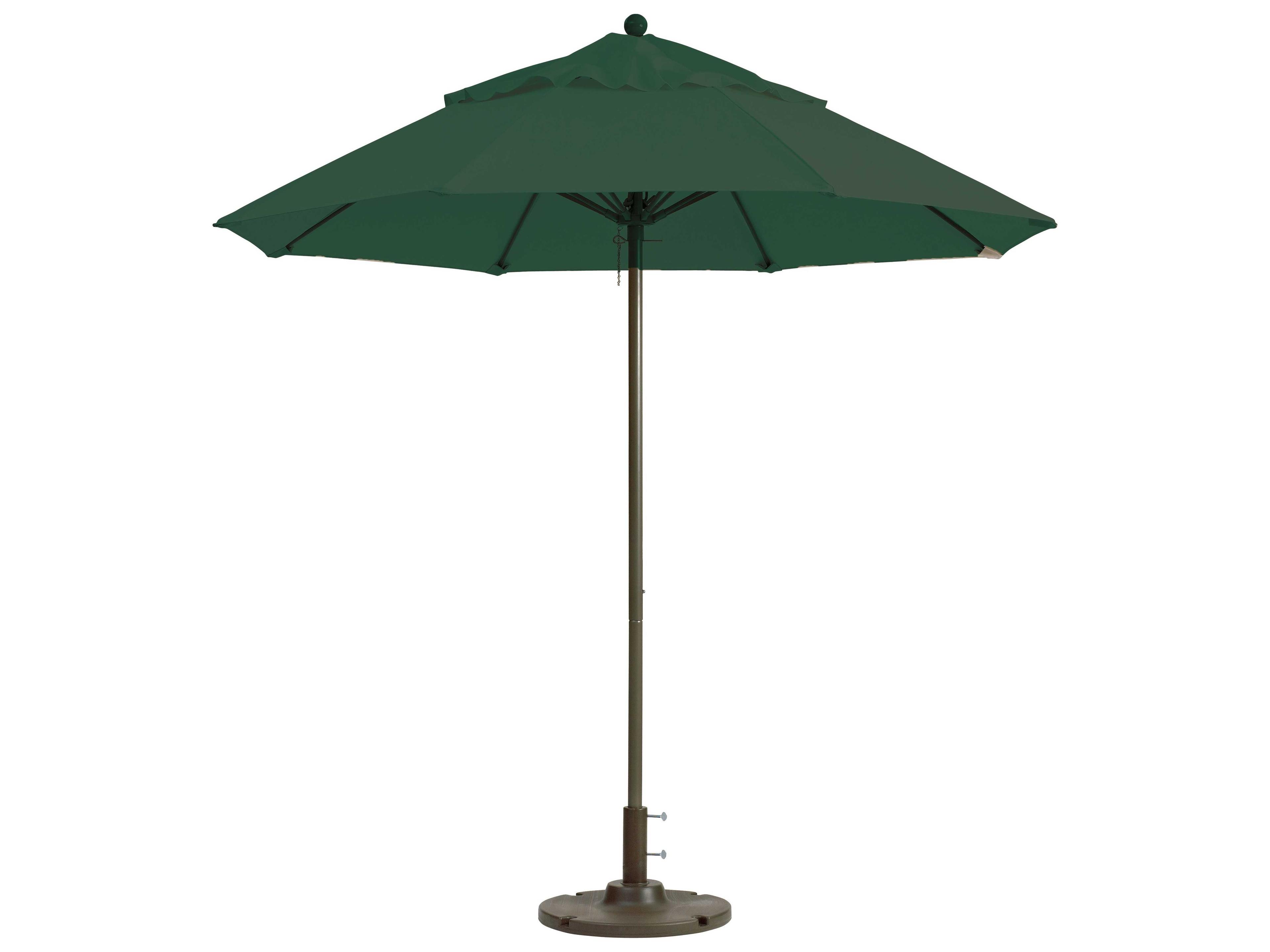 Windmaster Aluminum 7 Foot Round Fiberglass Outdoor Umbrella in Fern Green