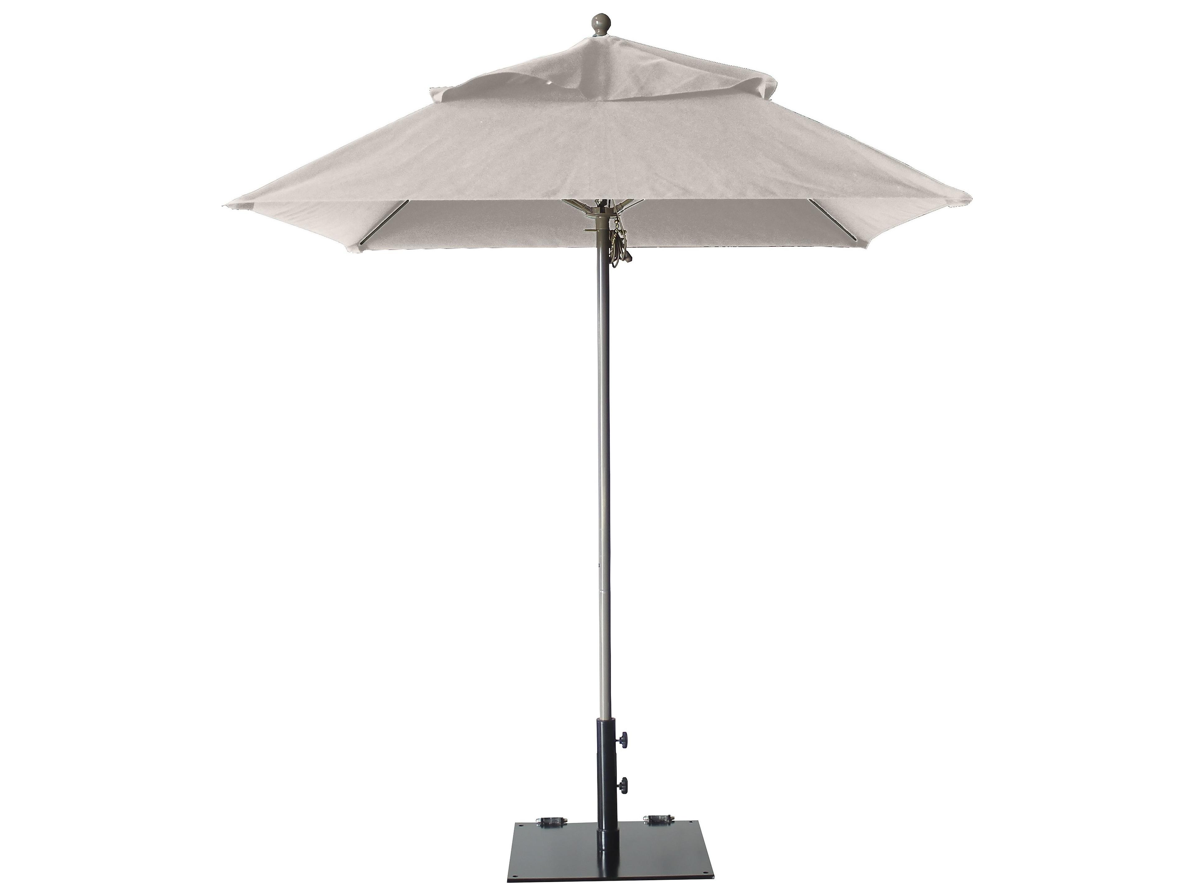 Windmaster Aluminum 6 Foot Square Fiberglass Outdoor Umbrella in Canvas