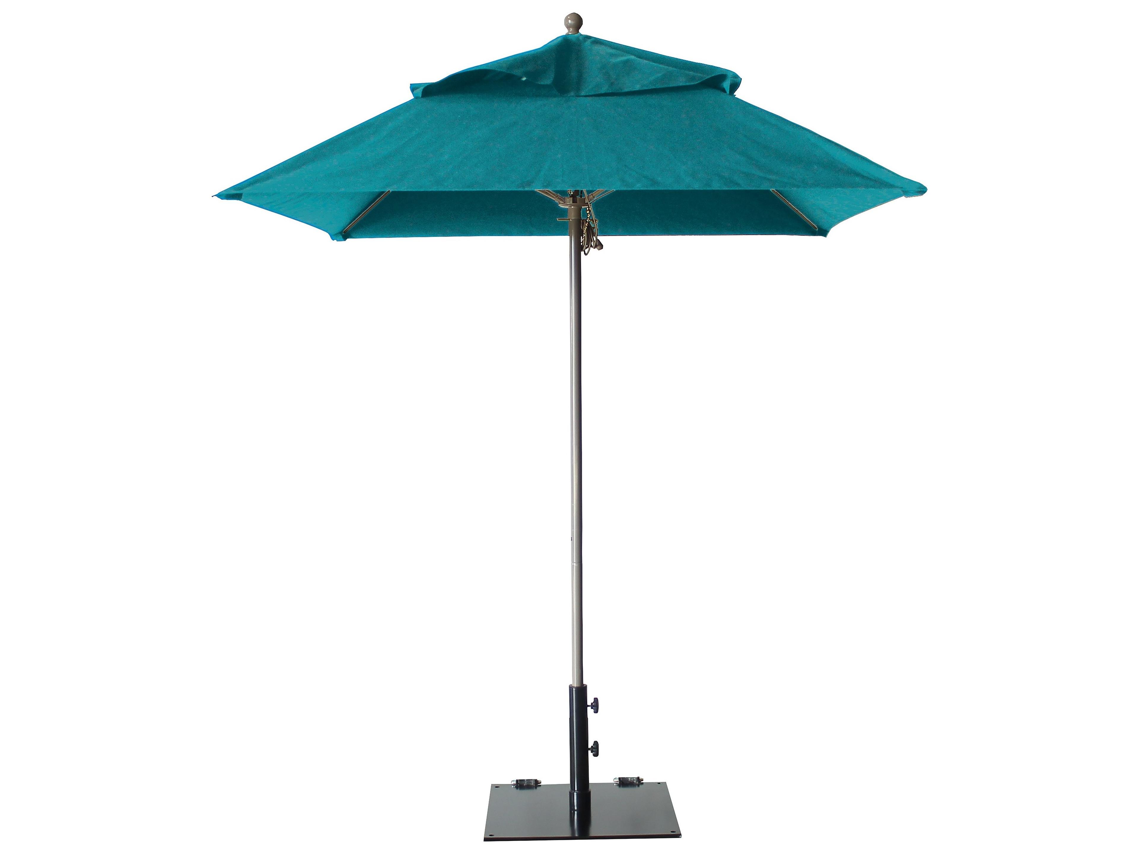 Windmaster Aluminum 6.5 foot Square Fiberglass Outdoor Patio Umbrella