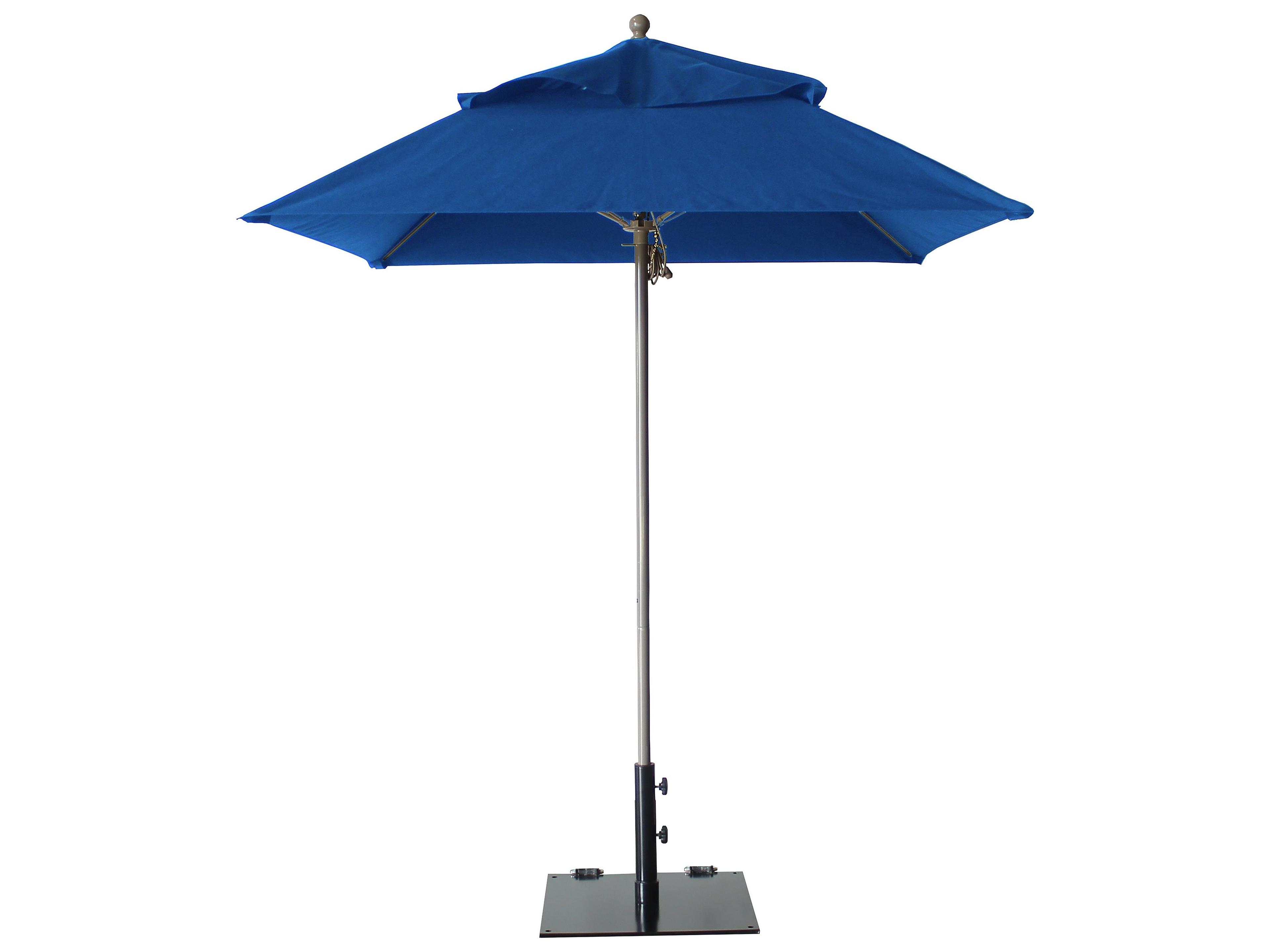 Windmaster Aluminum 6 Foot Square Fiberglass Outdoor Umbrella in Pacific Blue
