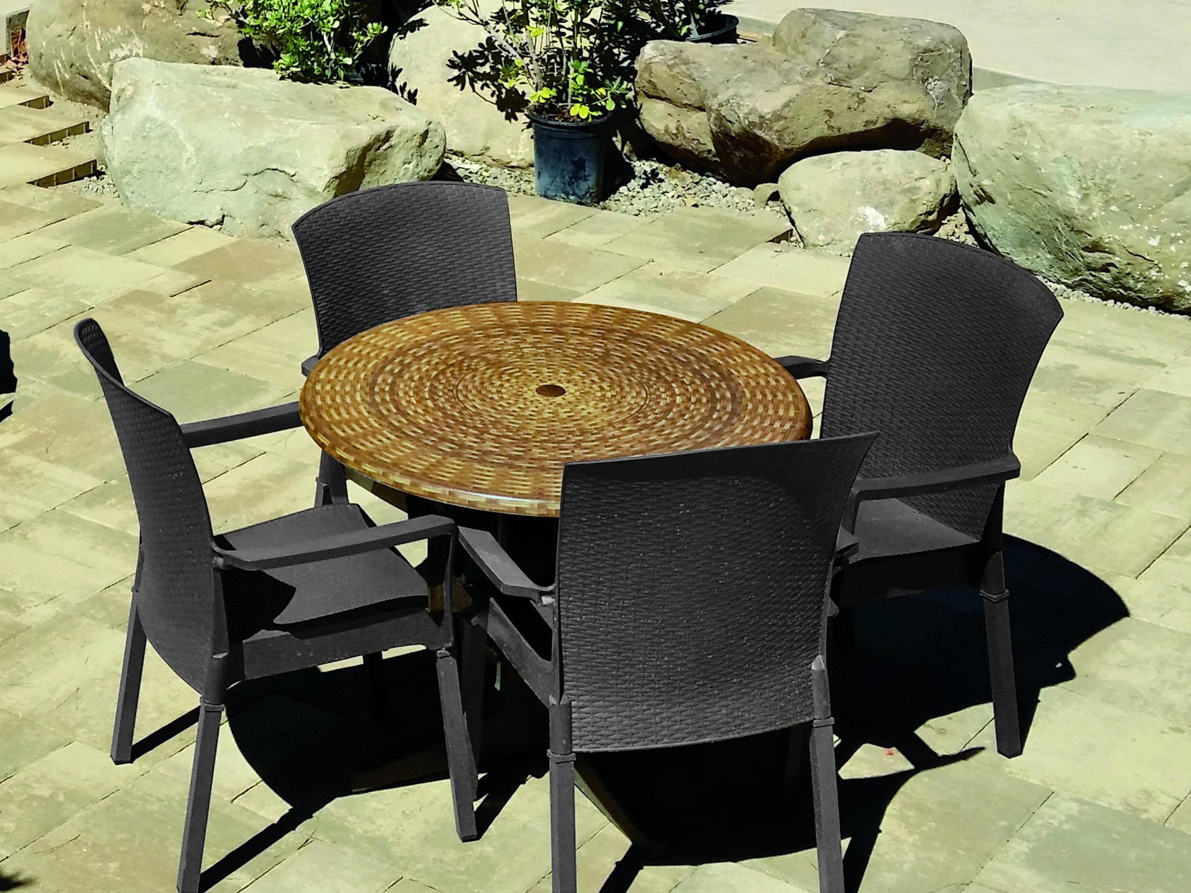 Havana Classic Aluminum Charcoal Patio Dining Set