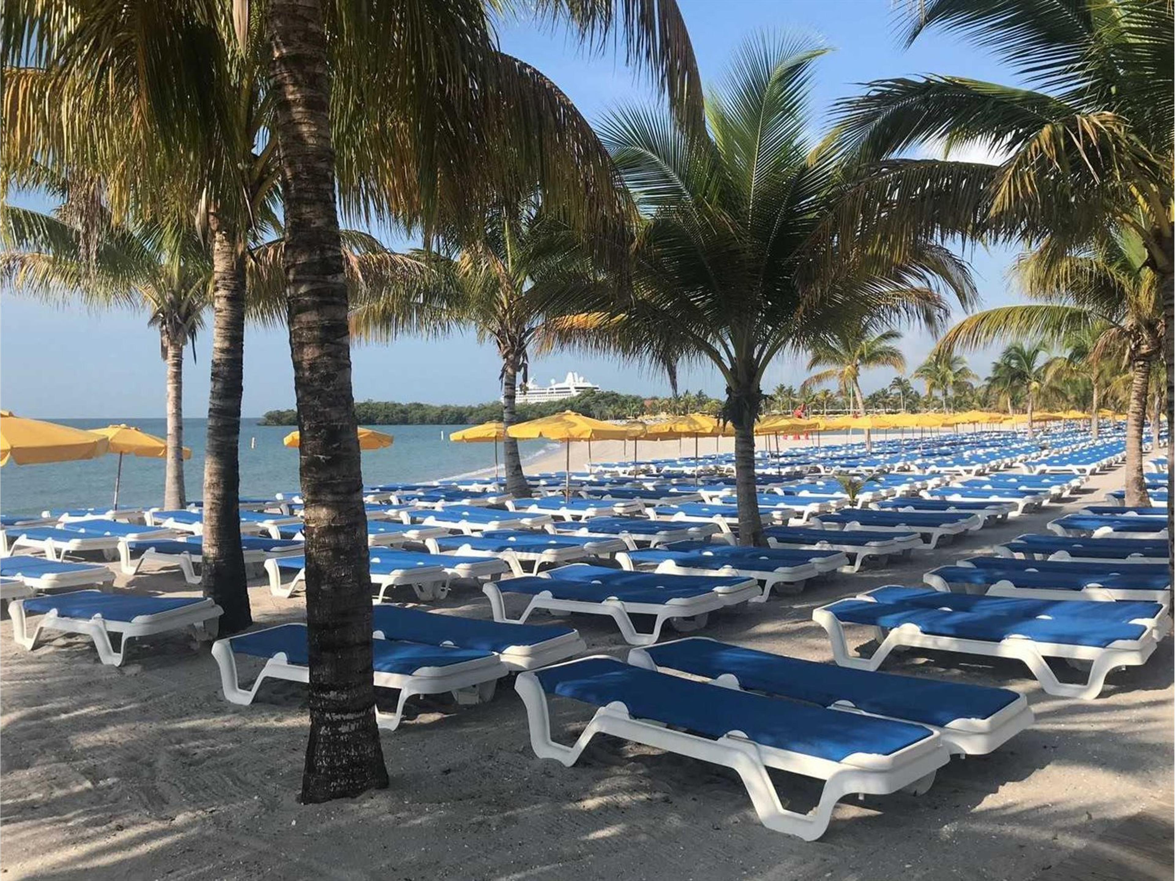 Marina Sling Resin White Outdoor Patio Lounge Set in Blue