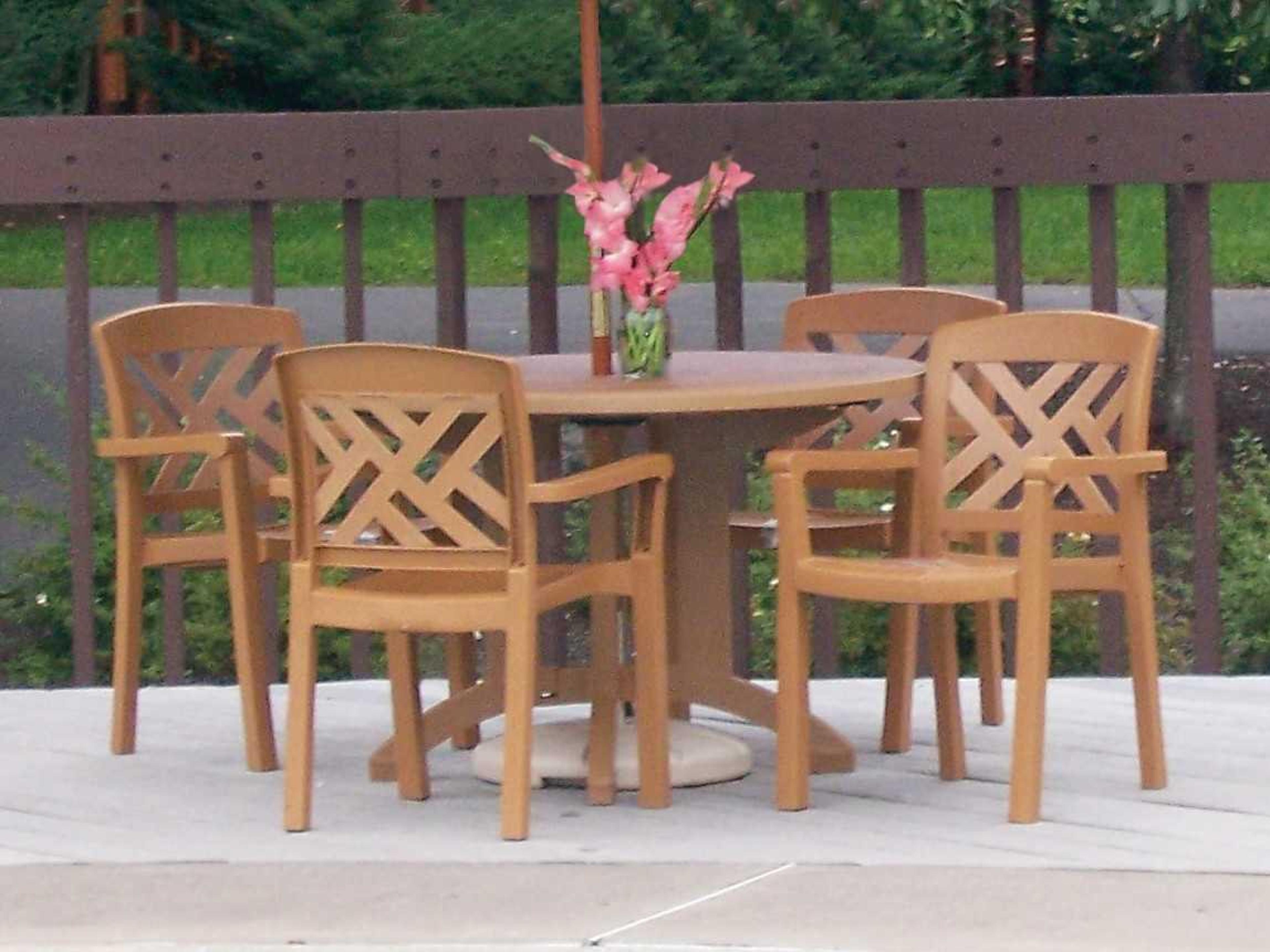 Sanibel Resin Teakwood Outdoor Dining Set