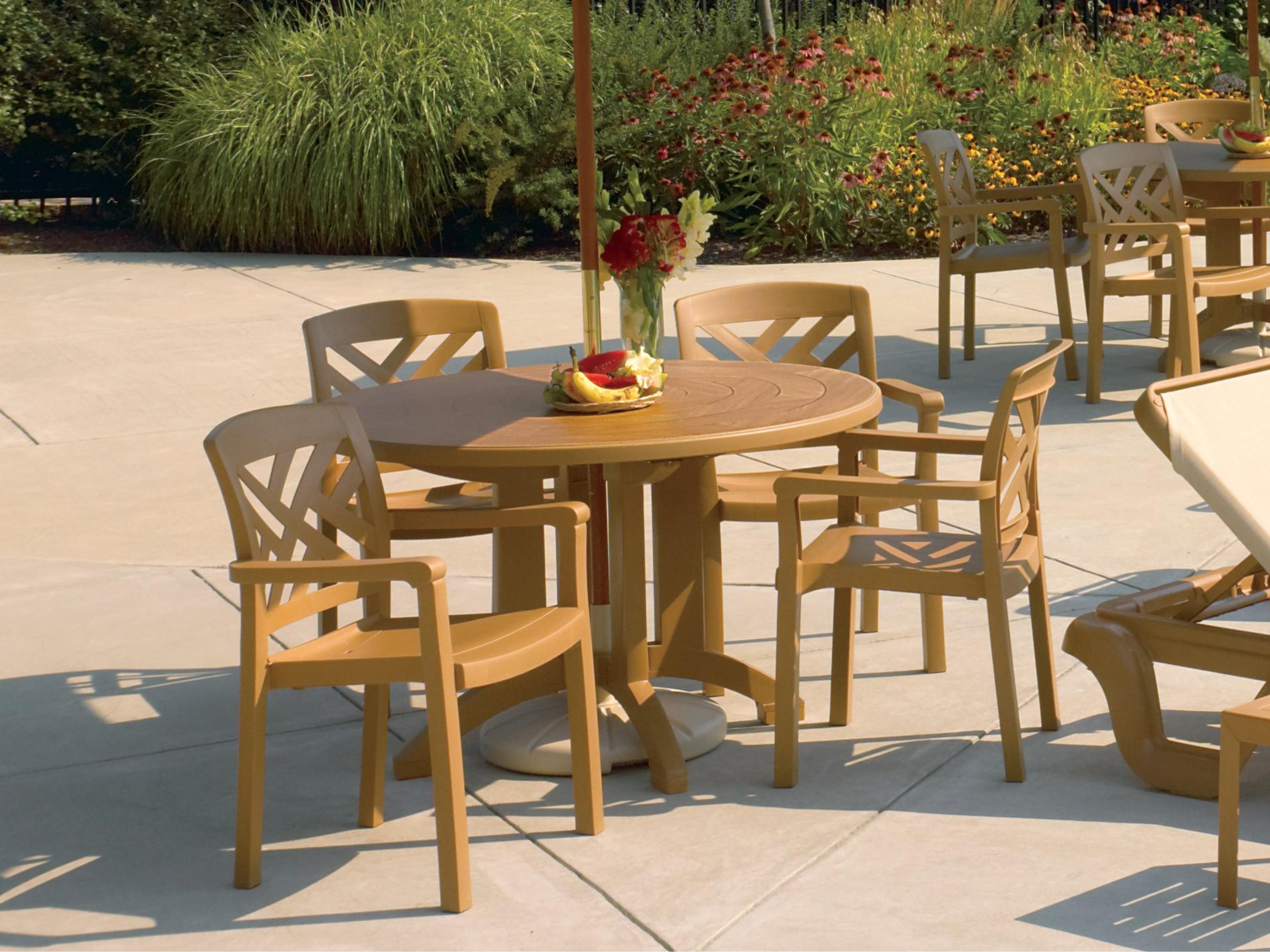 Sanibel Resin Teakwood Outdoor Dining Set