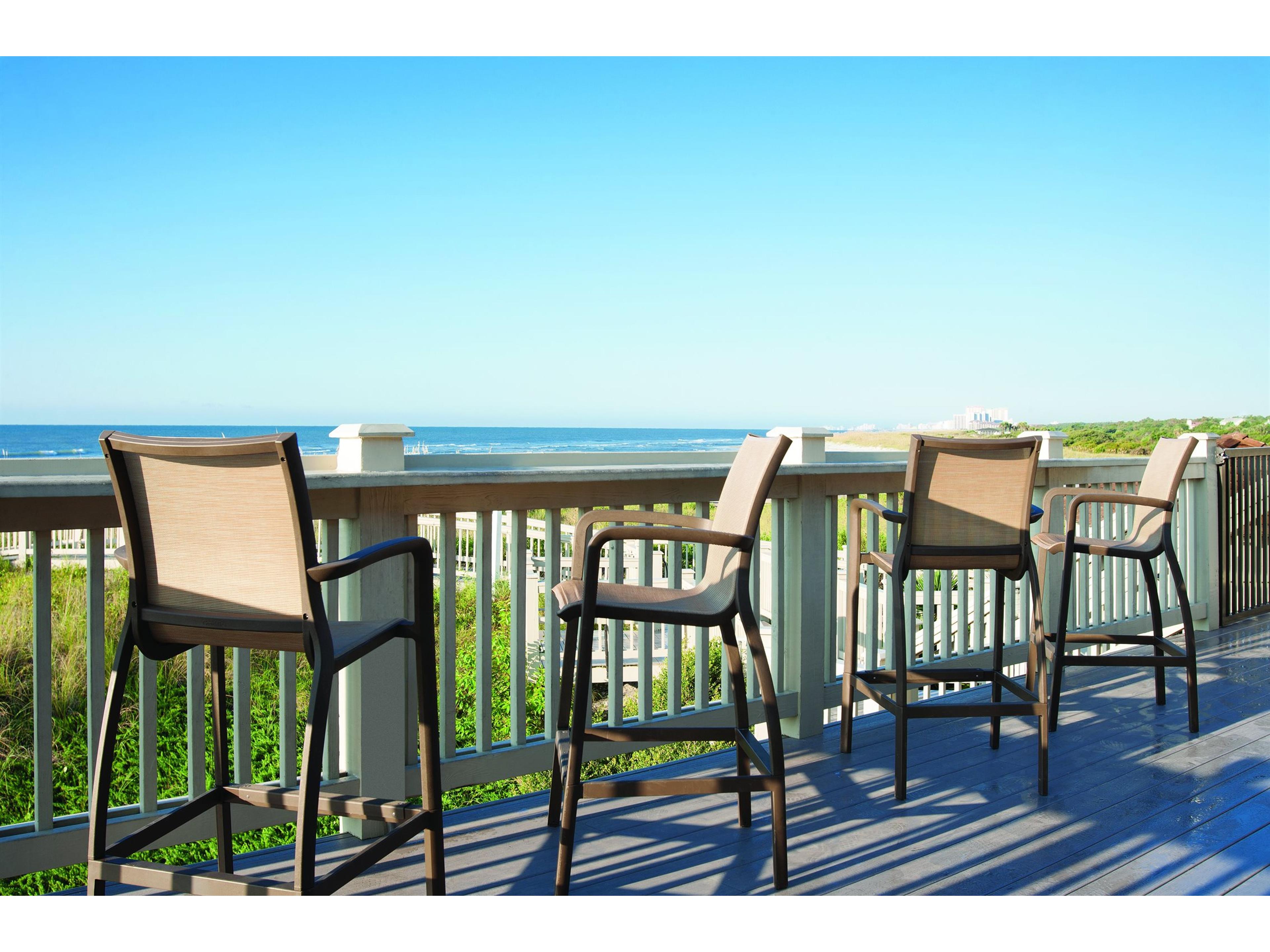 Sunset Fusion Bronze Aluminum Sling Bar Chair Set