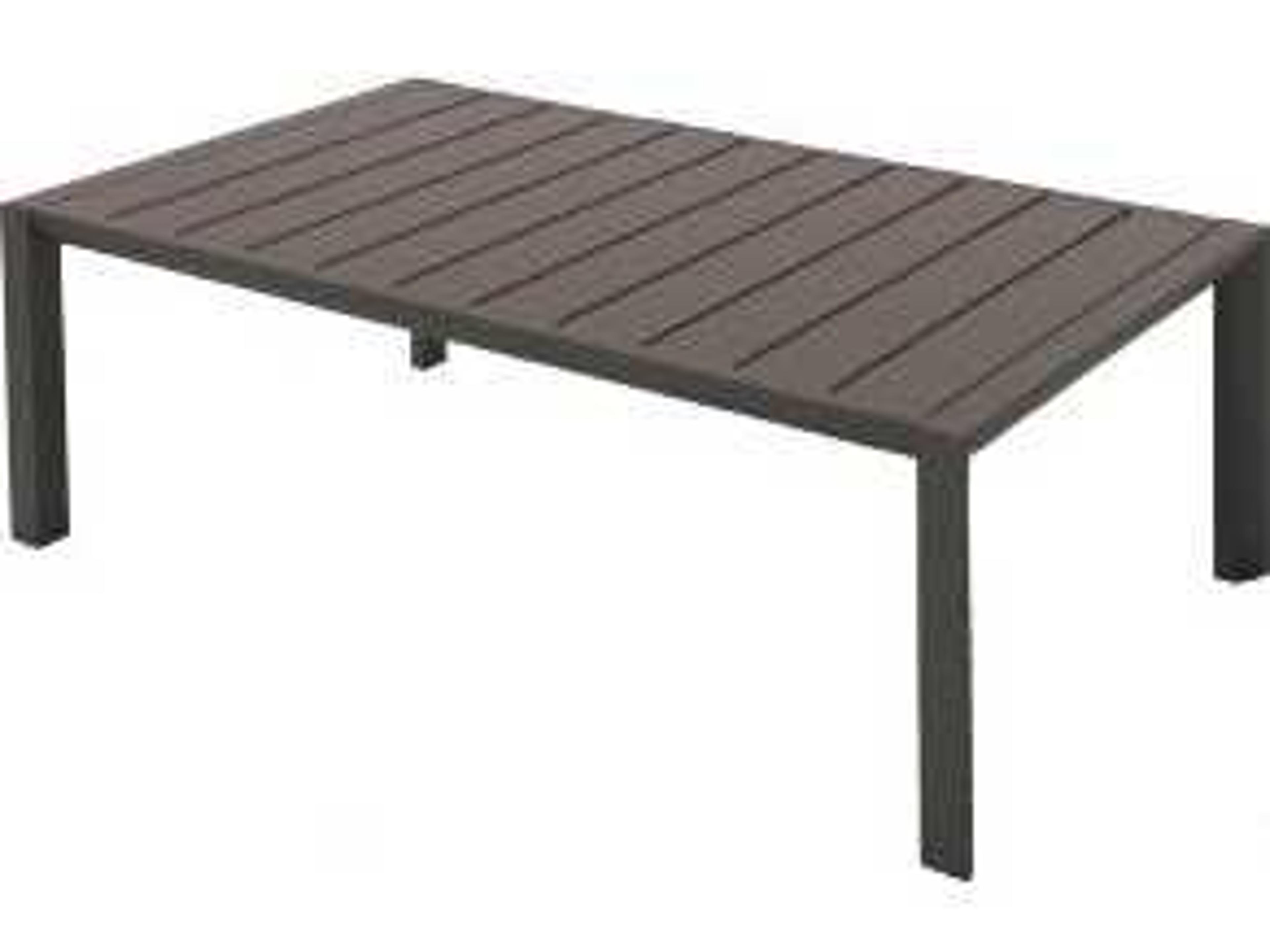 Sunset Aluminum Fusion Bronze Rectangular Outdoor Patio Coffee Table