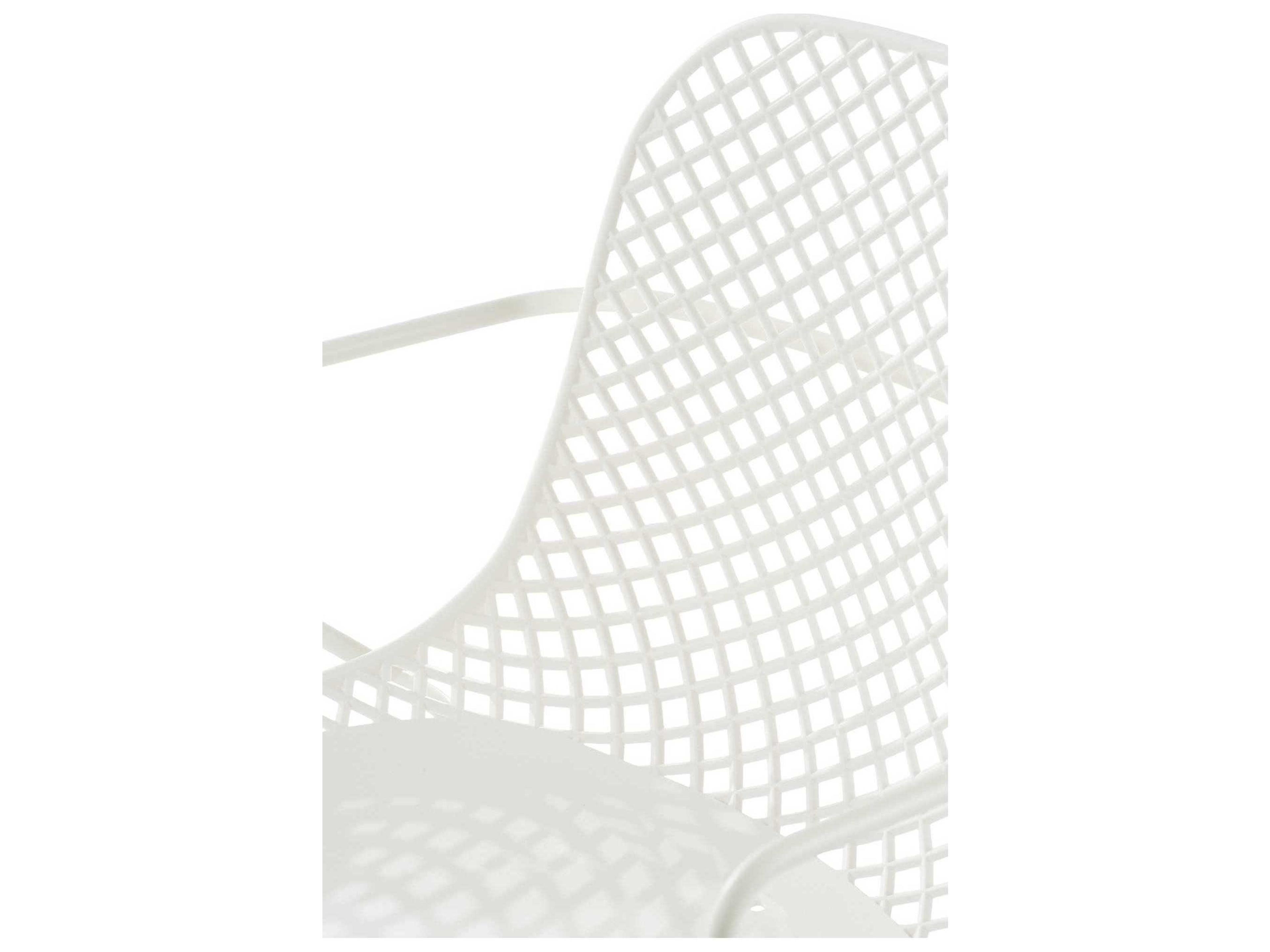 Grosfillex Ramatuelle Steel Creme Absolute '73 Outdoor Dining Arm Chair