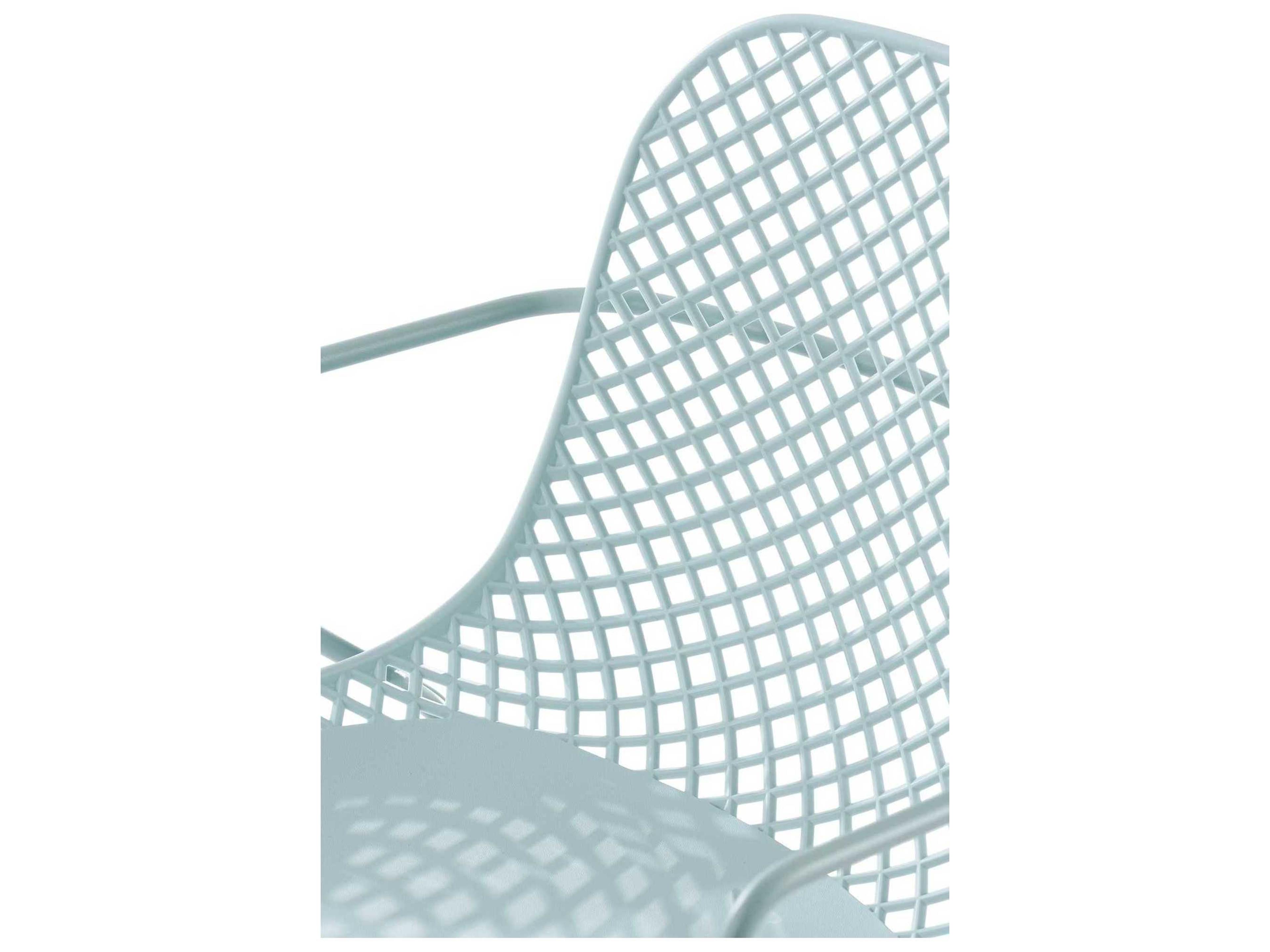 Grosfillex Ramatuelle Steel Blue Ether '73 Outdoor Patio Dining Arm Chair