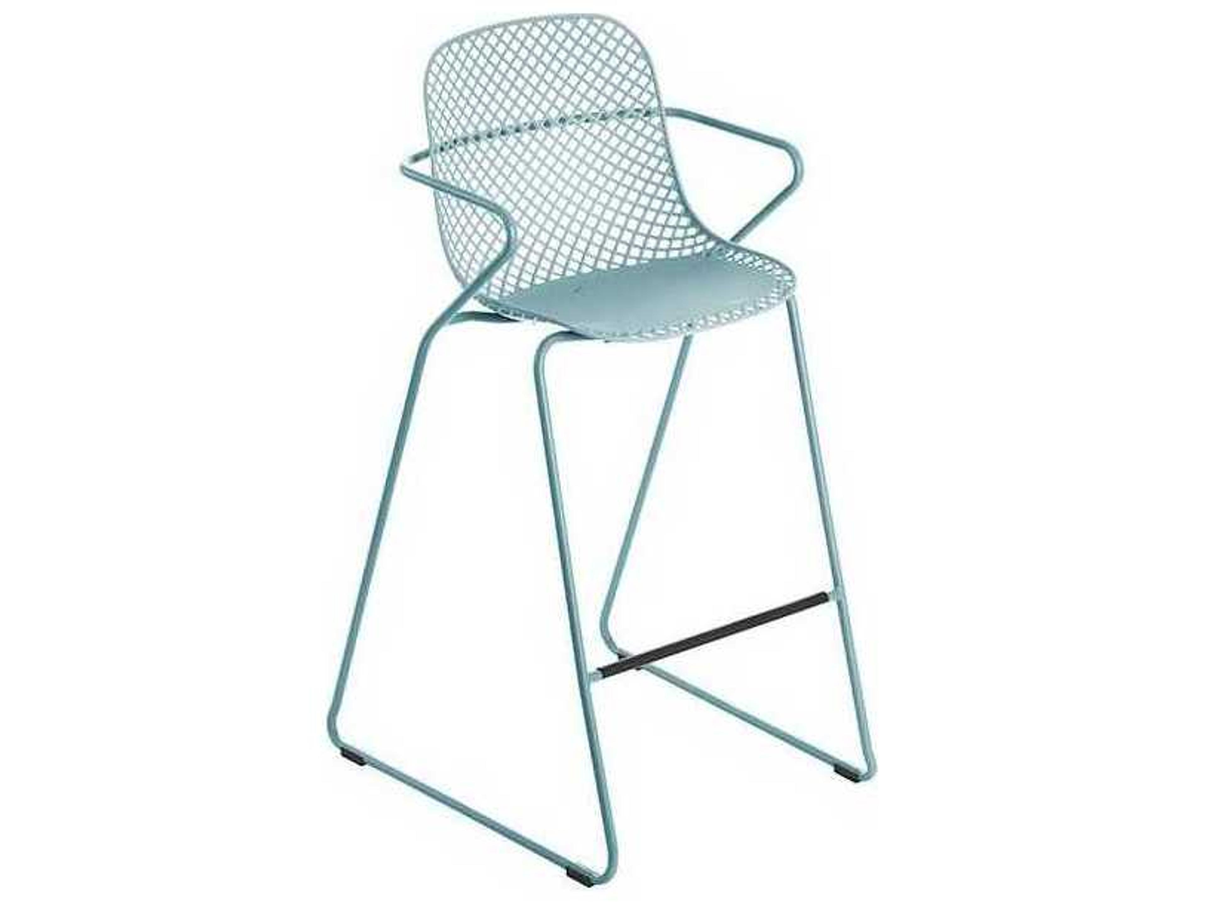 Ramatuelle Steel Blue Ether Patio Bar Stool