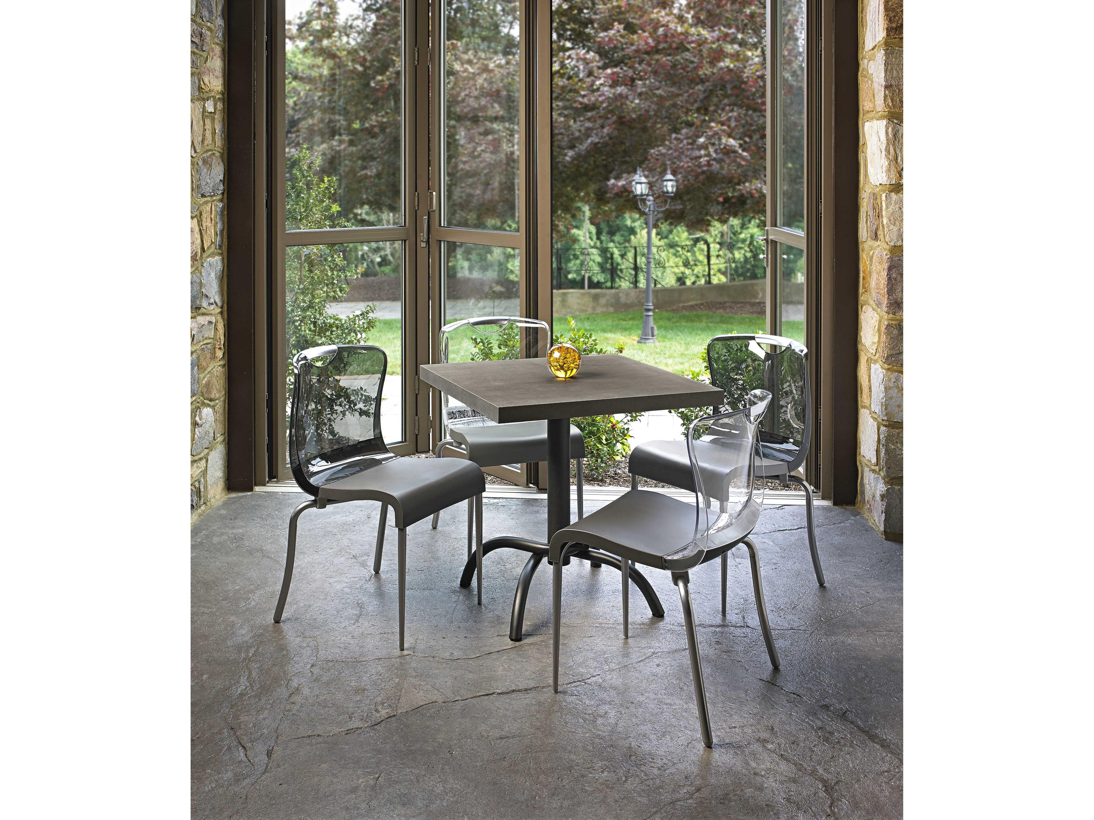 Grosfillex Vanguard Resin Weathered Oak Rectangular Table Top