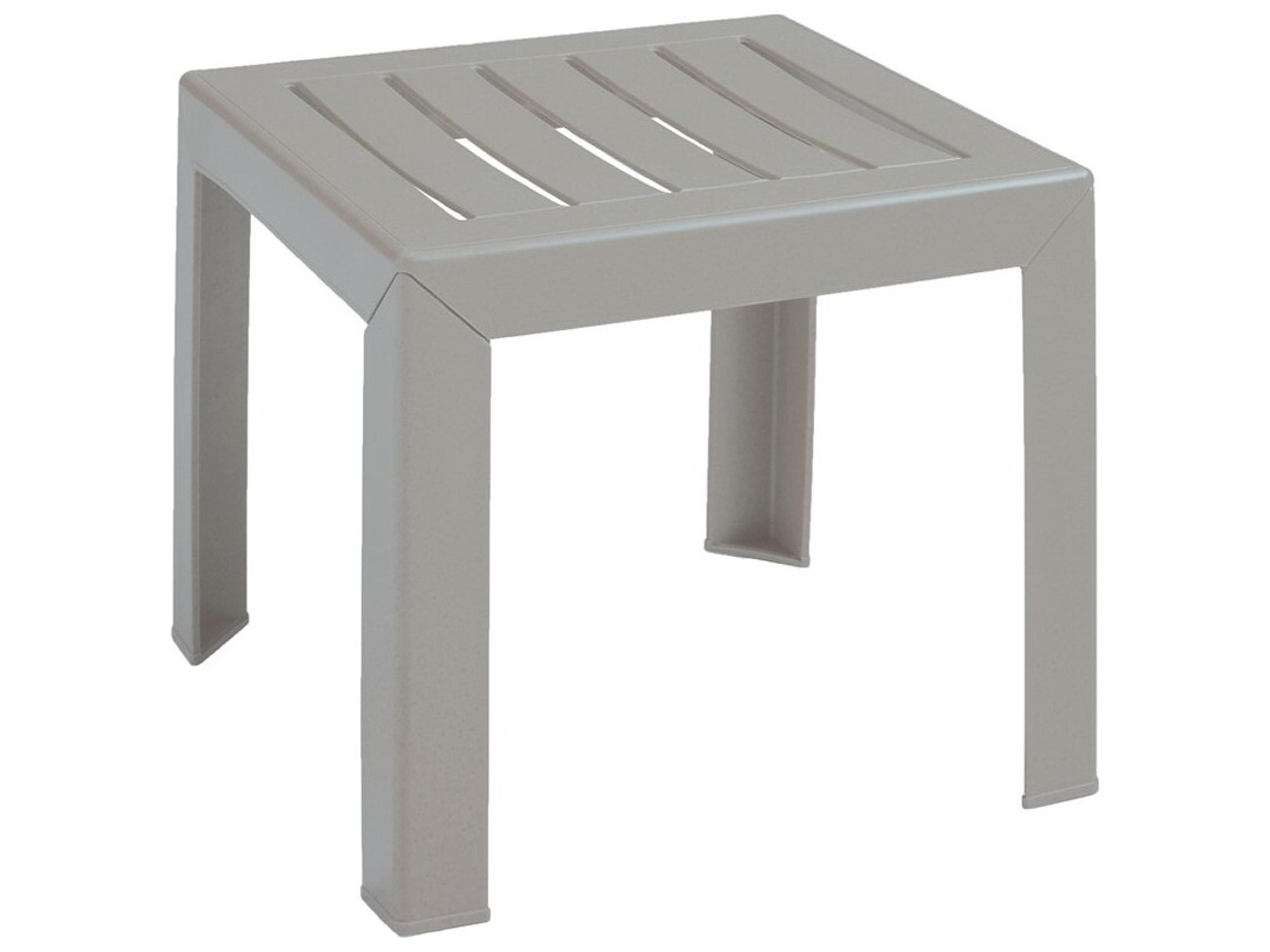 Westport Resin Barn Gray Square Outdoor End Table