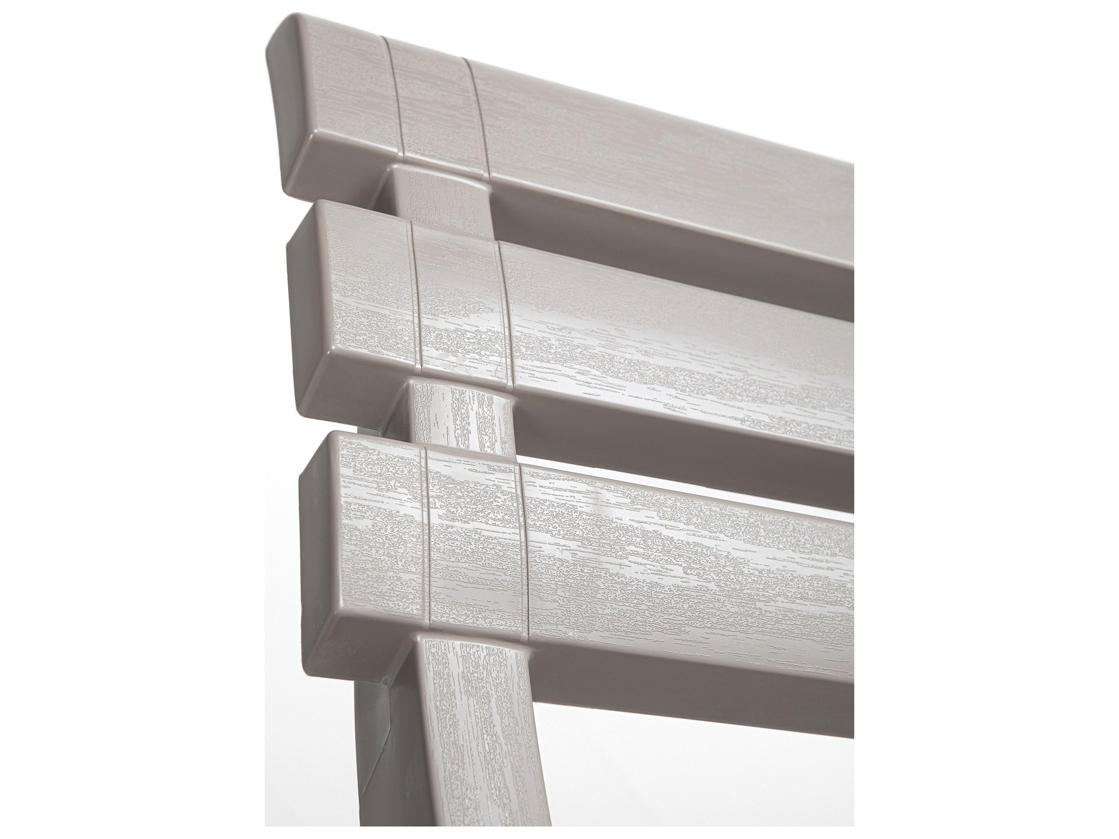 Grosfillex Westport Resin French Taupe Outdoor Bench