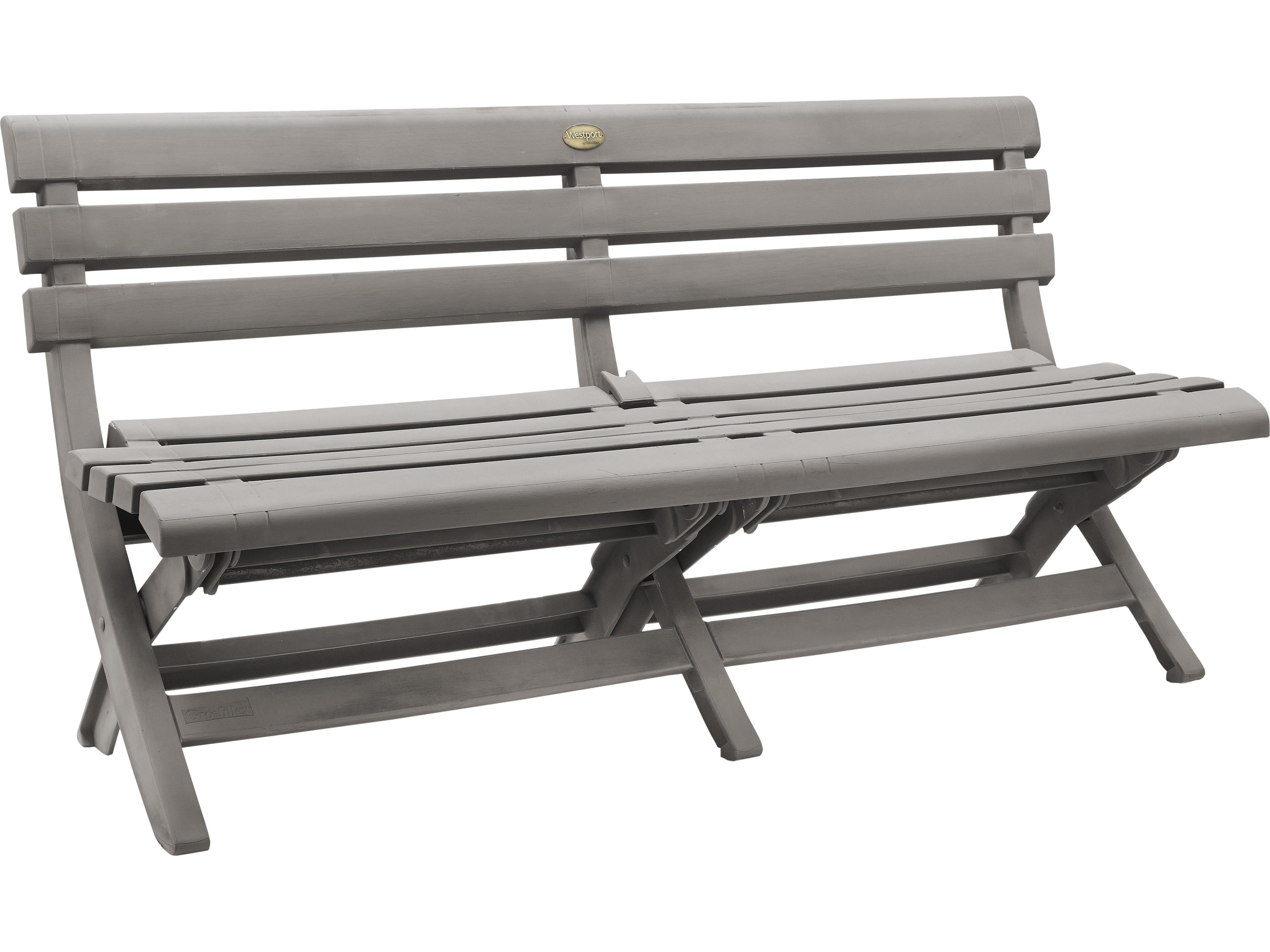 Westport Resin Barn Gray Outdoor Bench