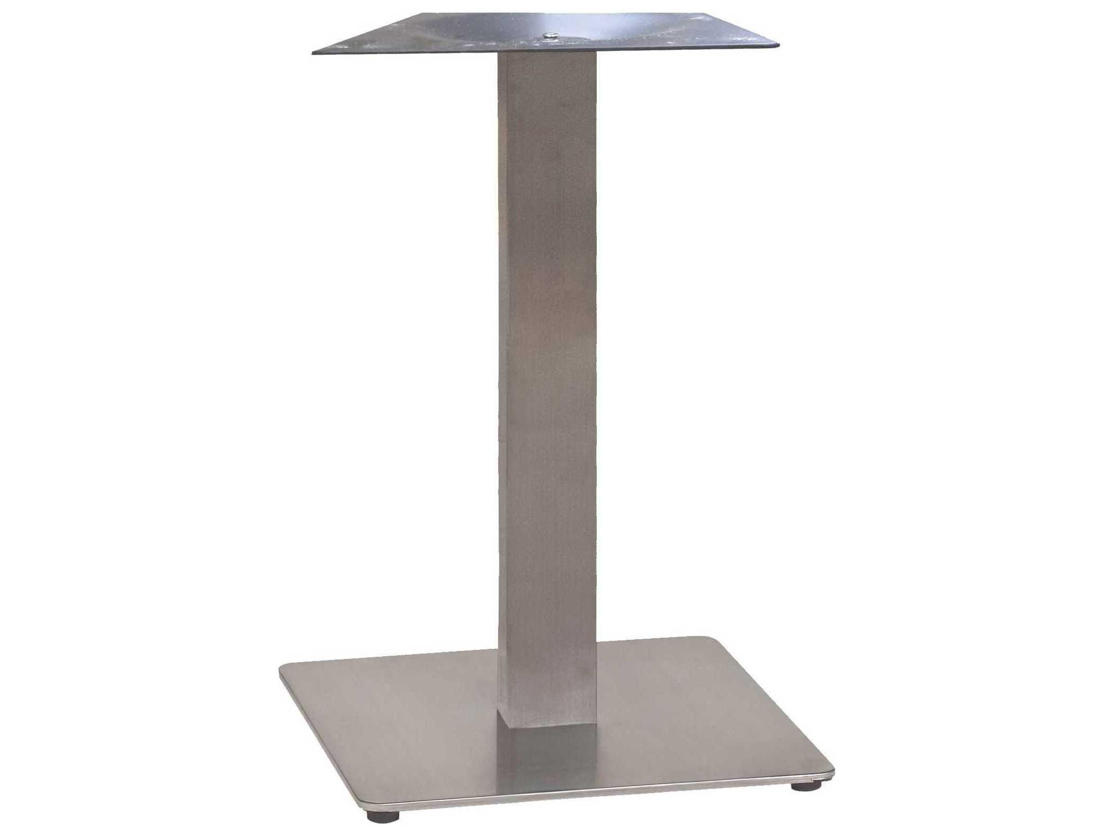 Gamma Steel Silver Gray Square Dining Height Table Base