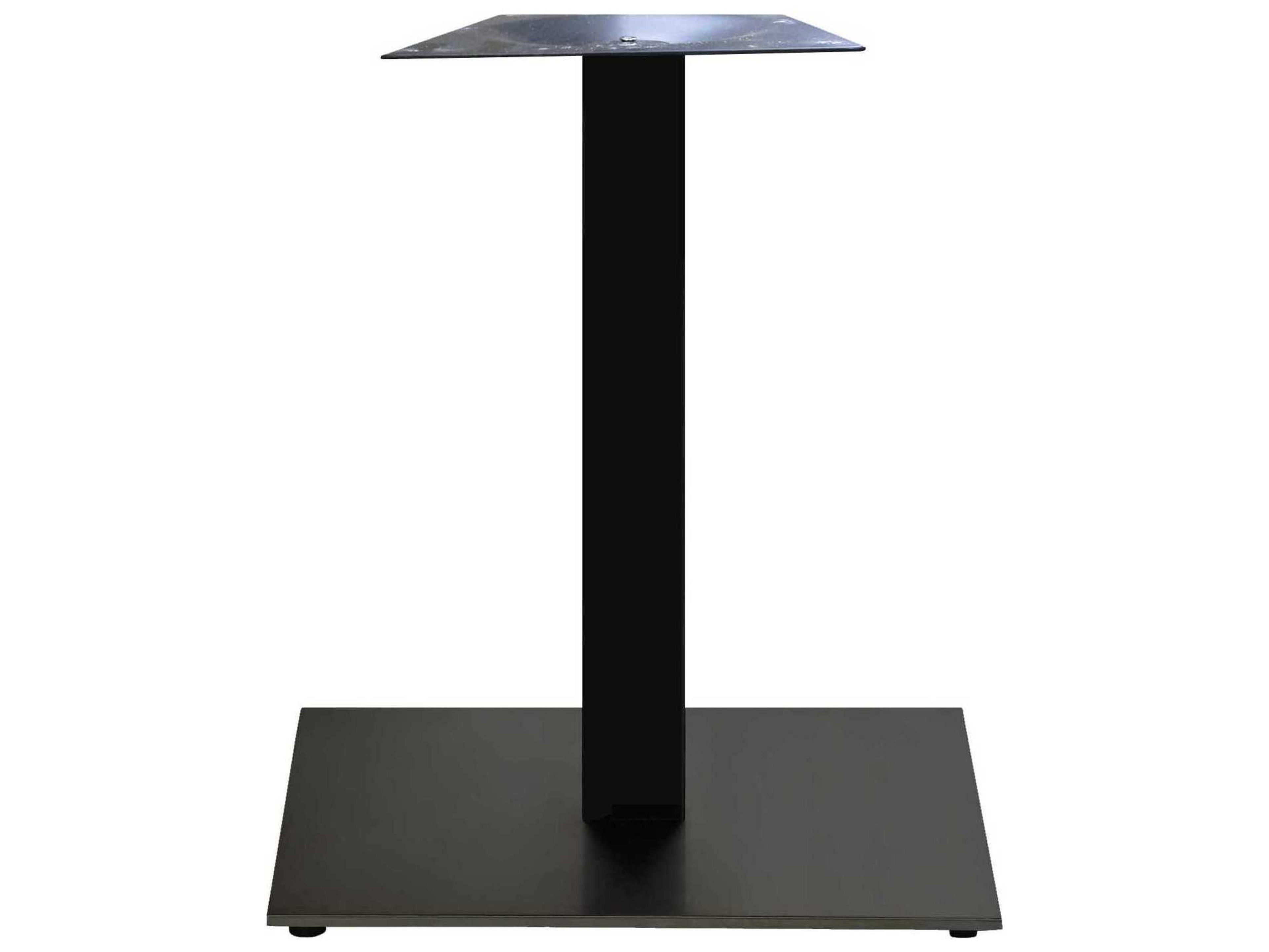 Gamma Steel Black Square Dining Height Table Base