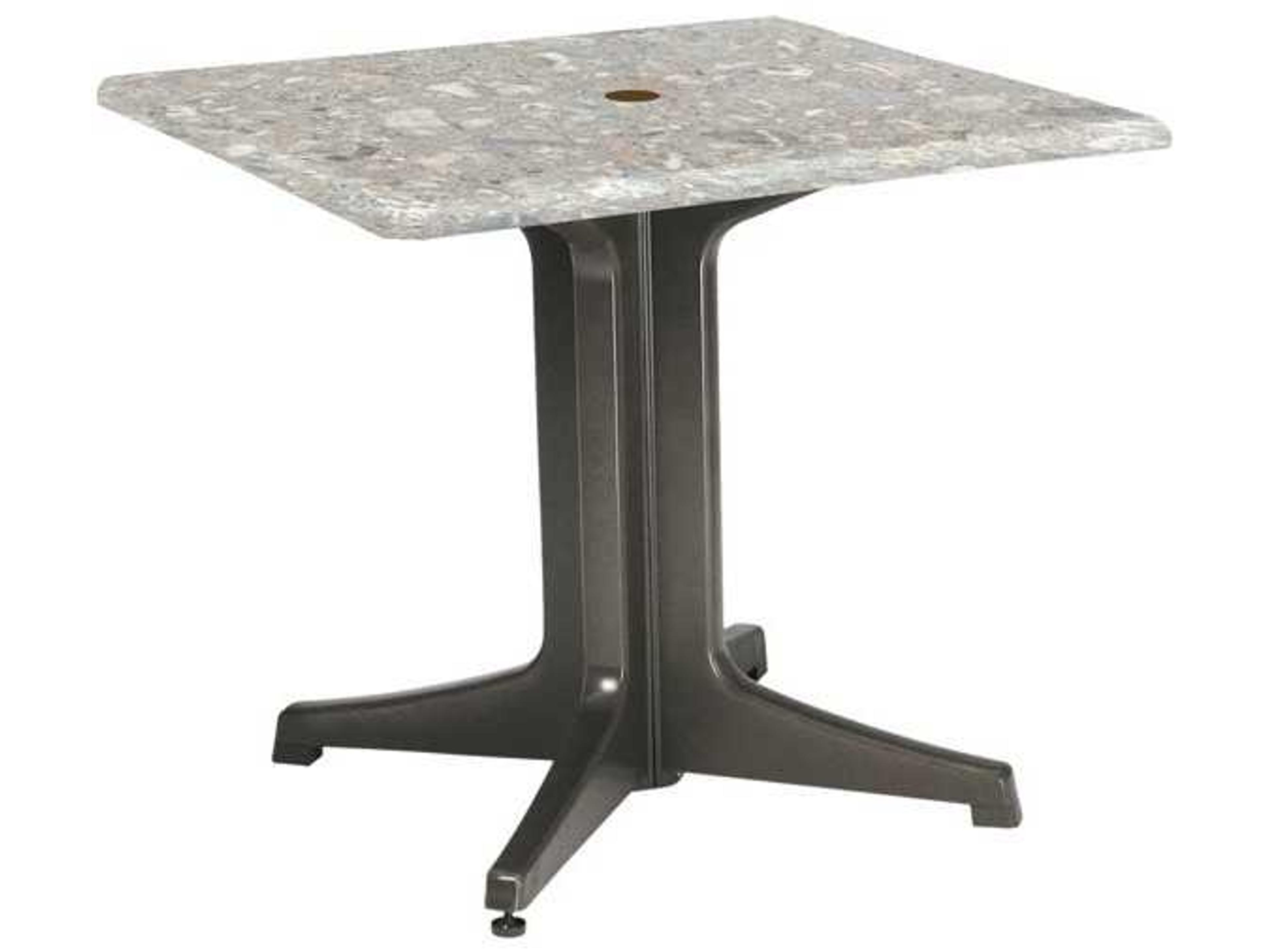 Grosfillex Alpha Resin Bronze Mist Large Pedestal Table Base