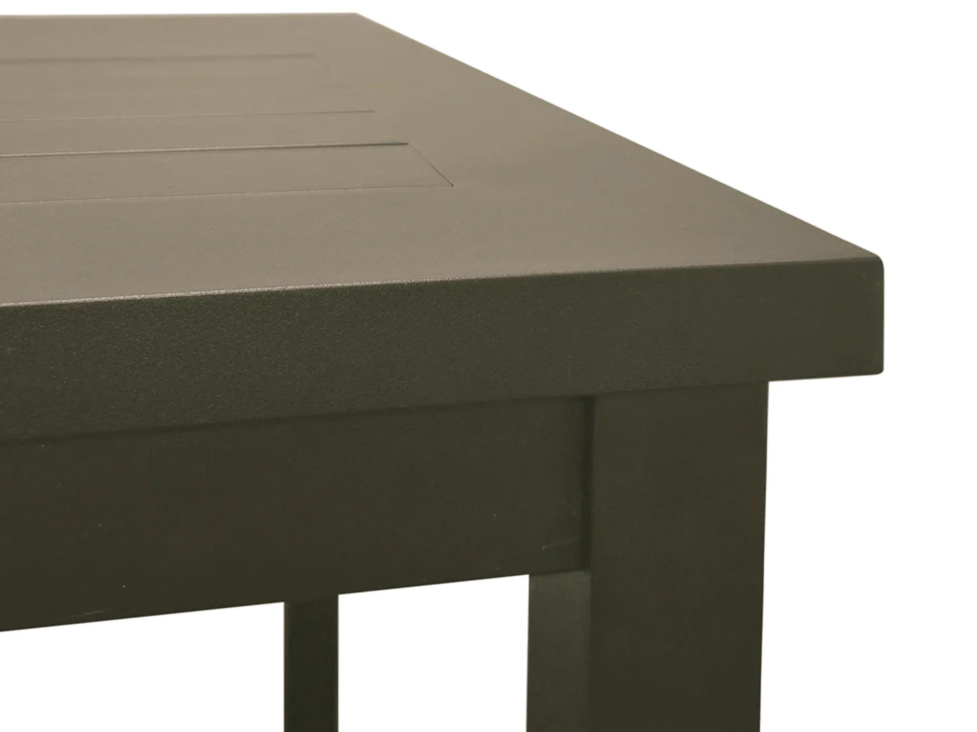 Grosfillex Sigma Aluminum Fusion Bronze Square Outdoor Bar Height Table
