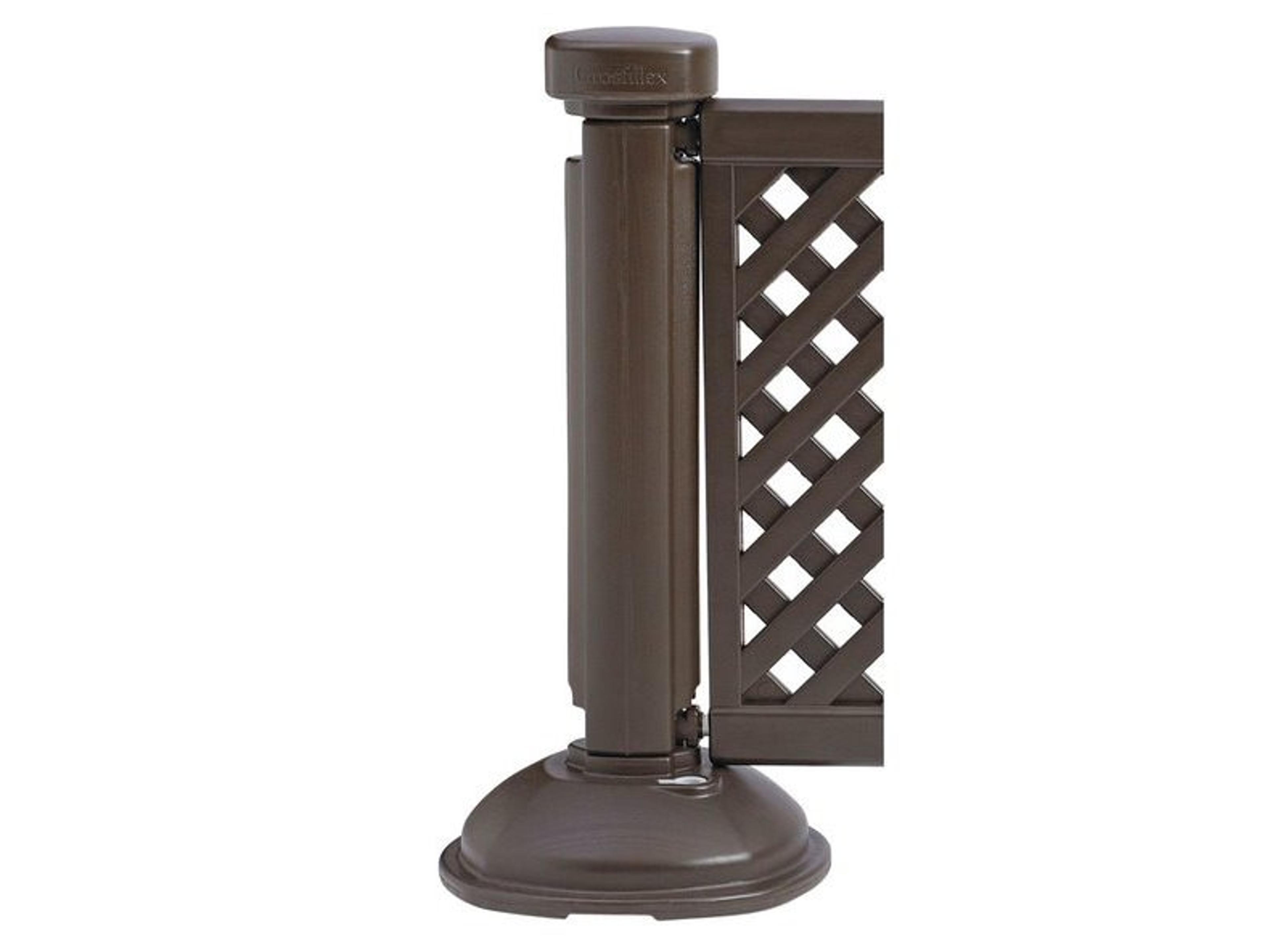 Crowd Control Resin Brown Fence Post & Interlocking Base