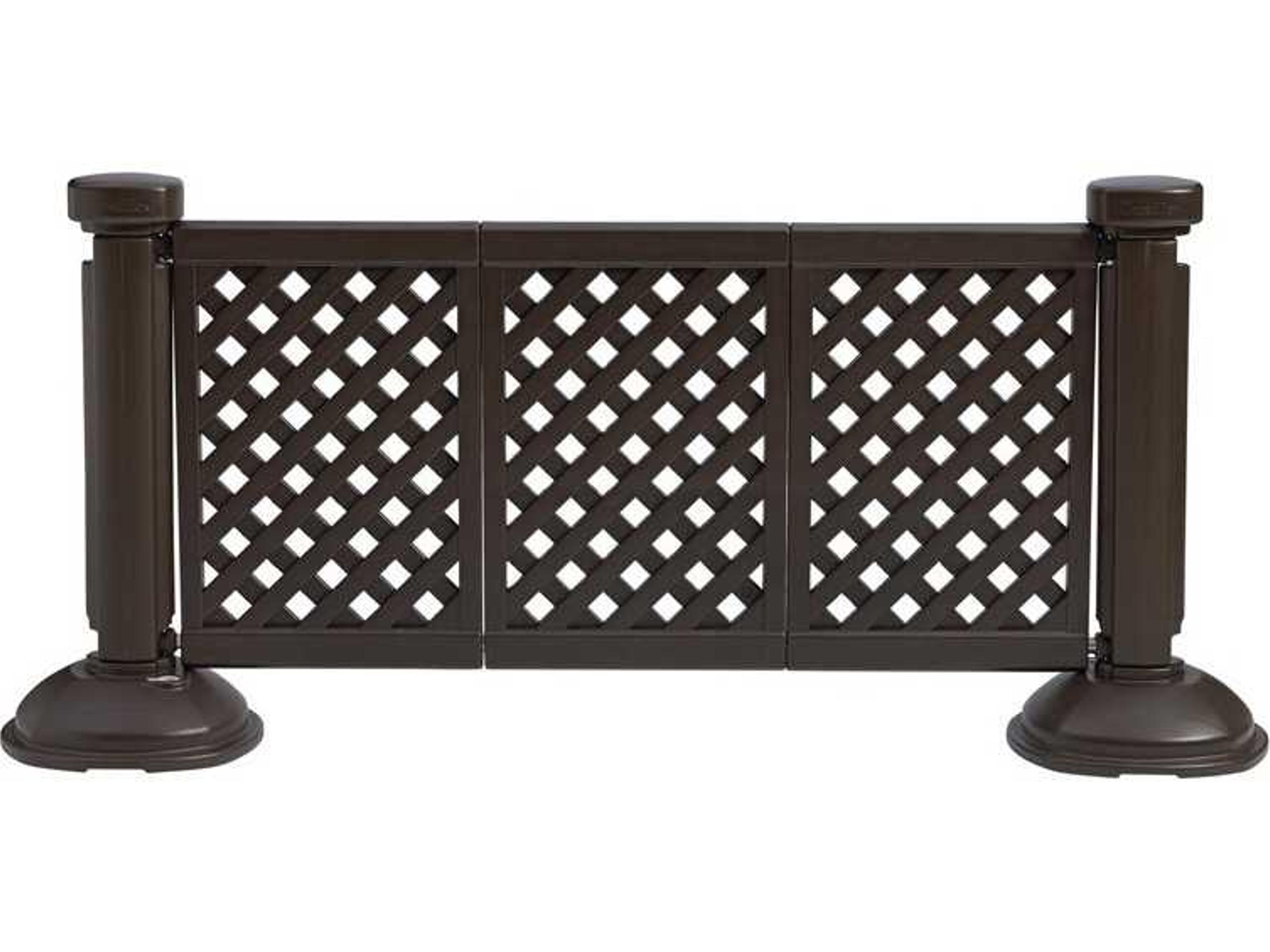 Crowd Control Resin Black 3-Panel Section of Portable Fencing