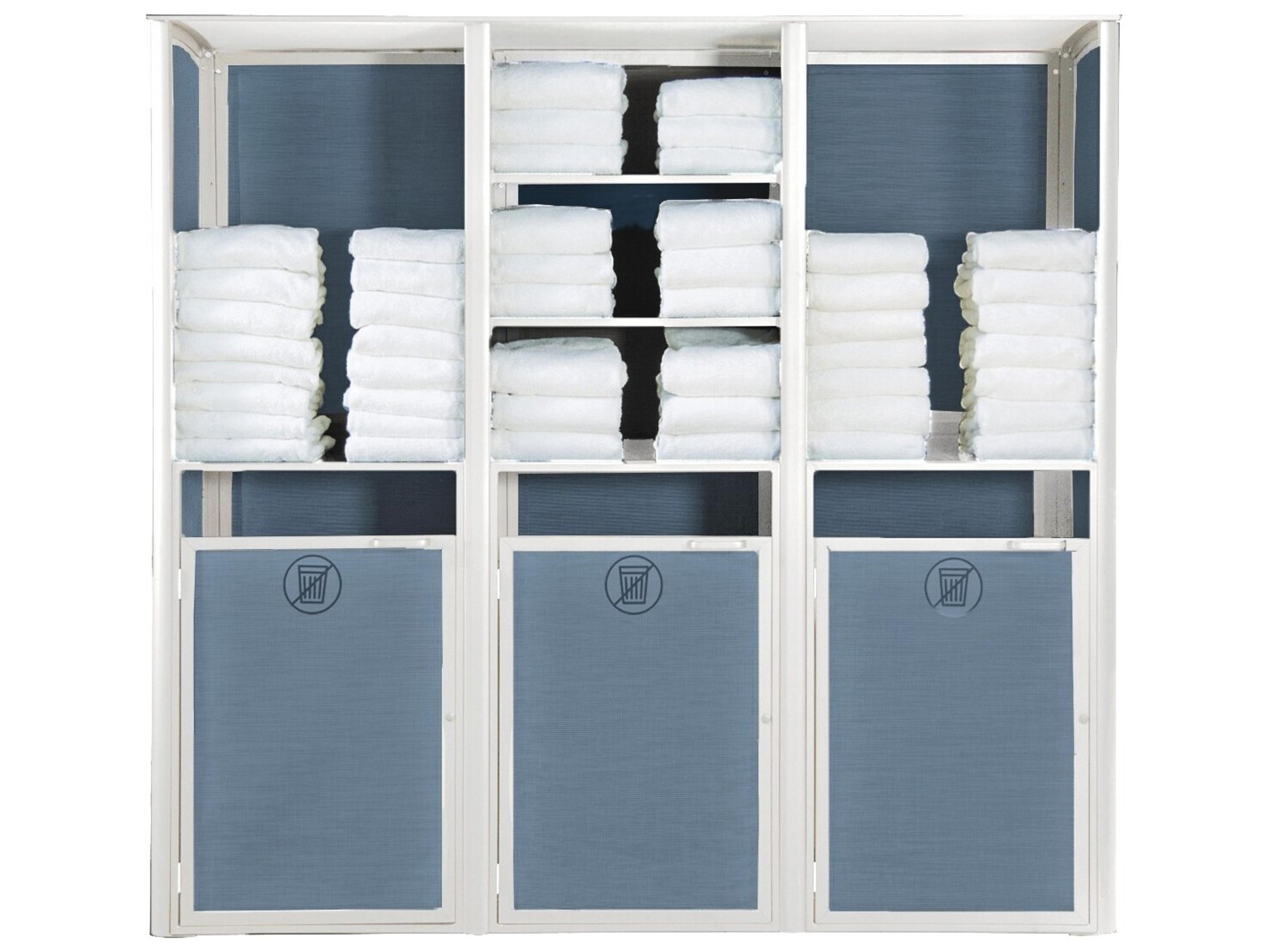 Sunset Sling Aluminum Mandras Blue/Glacier White Towel Valet Triple Unit