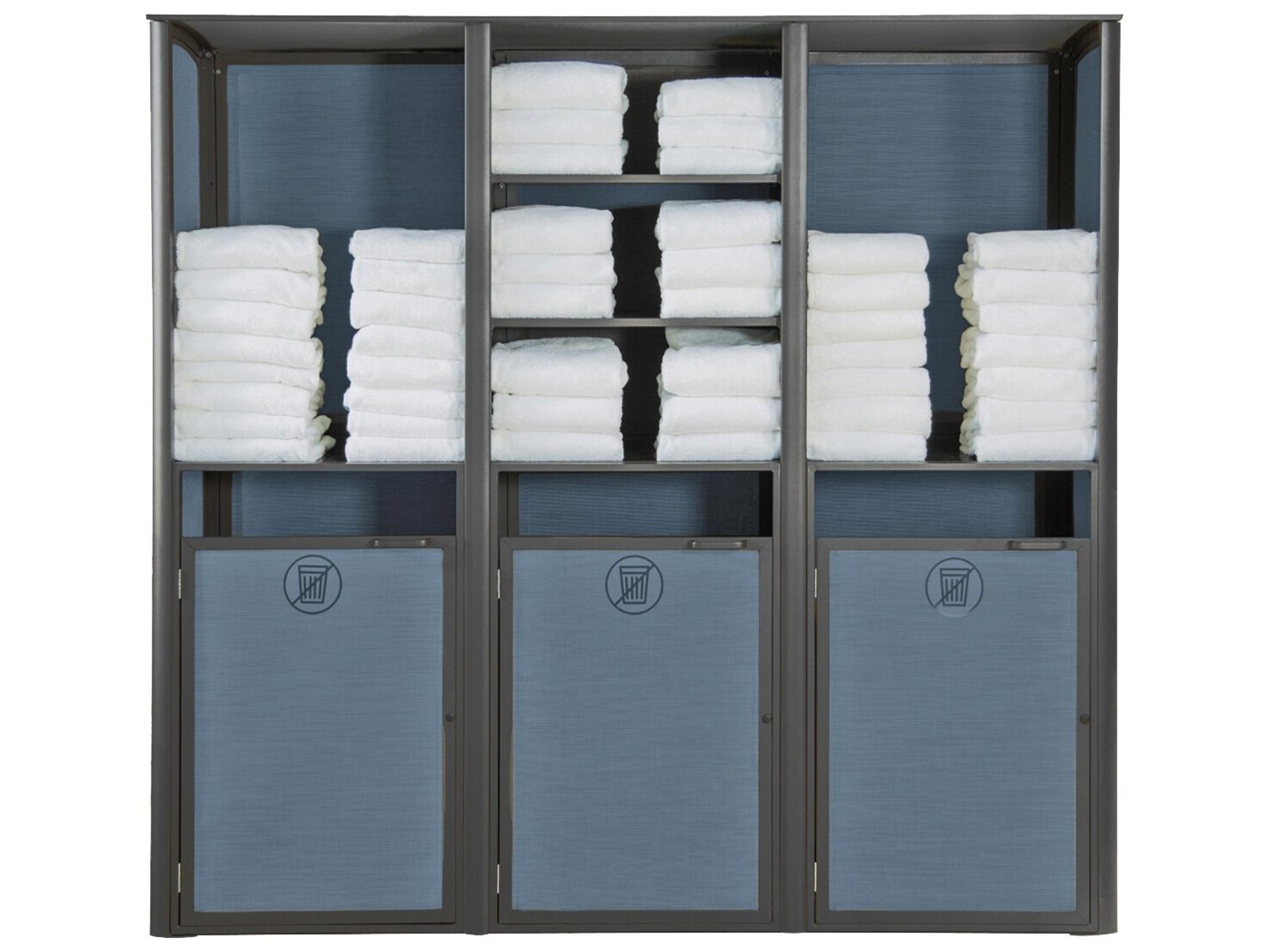 Sunset Sling Aluminum Mandras Blue/Volcanic Black Towel Valet Triple Unit