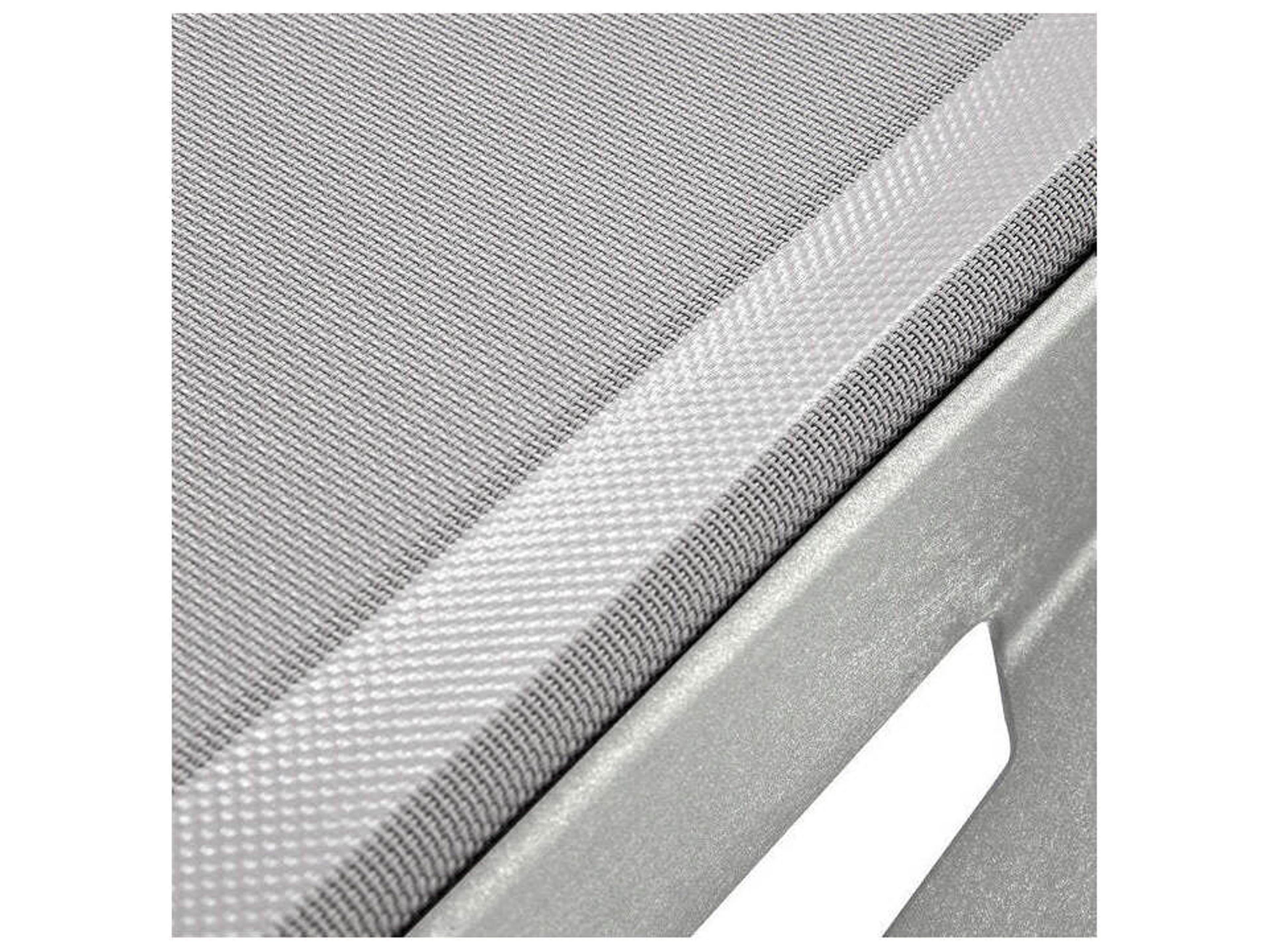 Grosfillex Sunset Aluminum Resin Platinum Gray Patio Chaise Lounge in Solid Platinum Gray