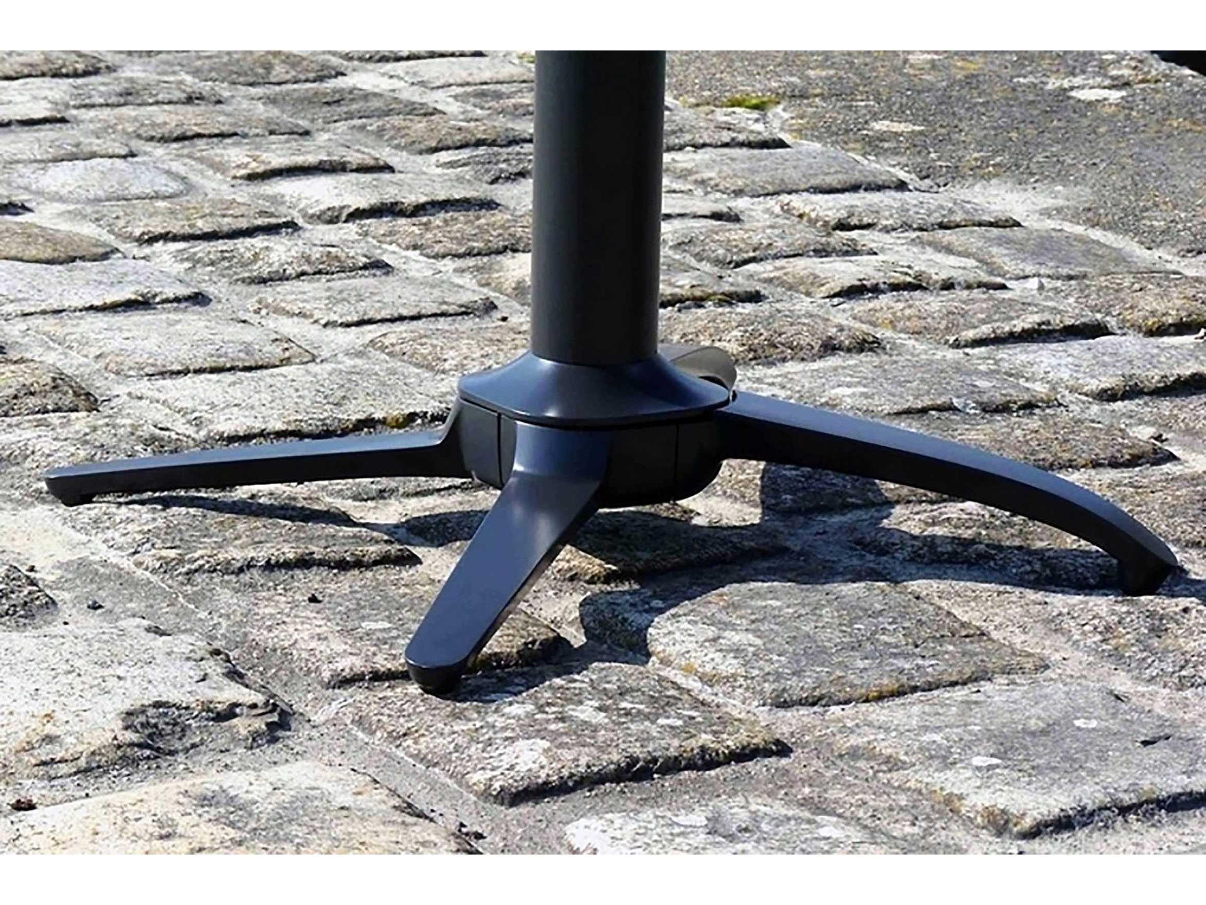 Grosfillex Quattro Aluminum Black Contact Terrace Dining Height Table Base