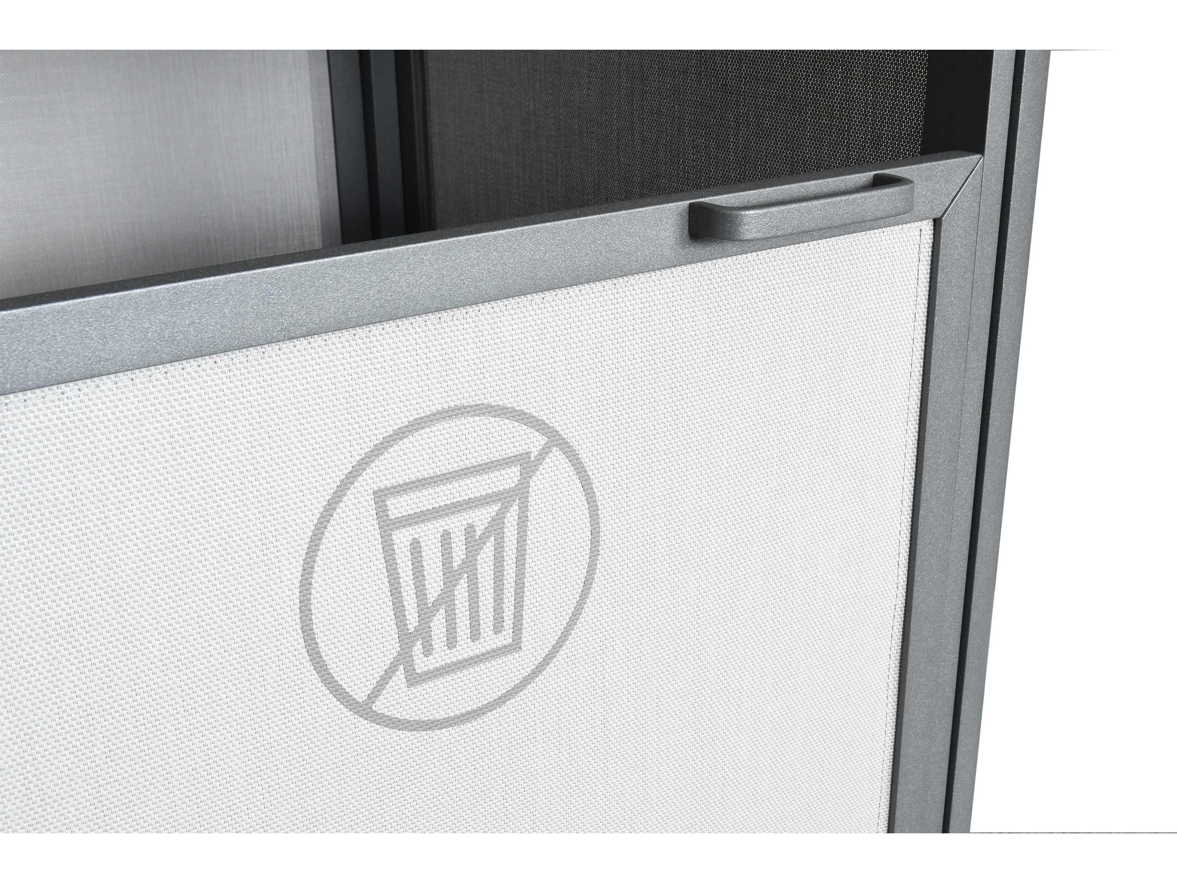 Grosfillex Sunset Sling Aluminum Solid Gray/Volcanic Black Towel Valet Single Unit