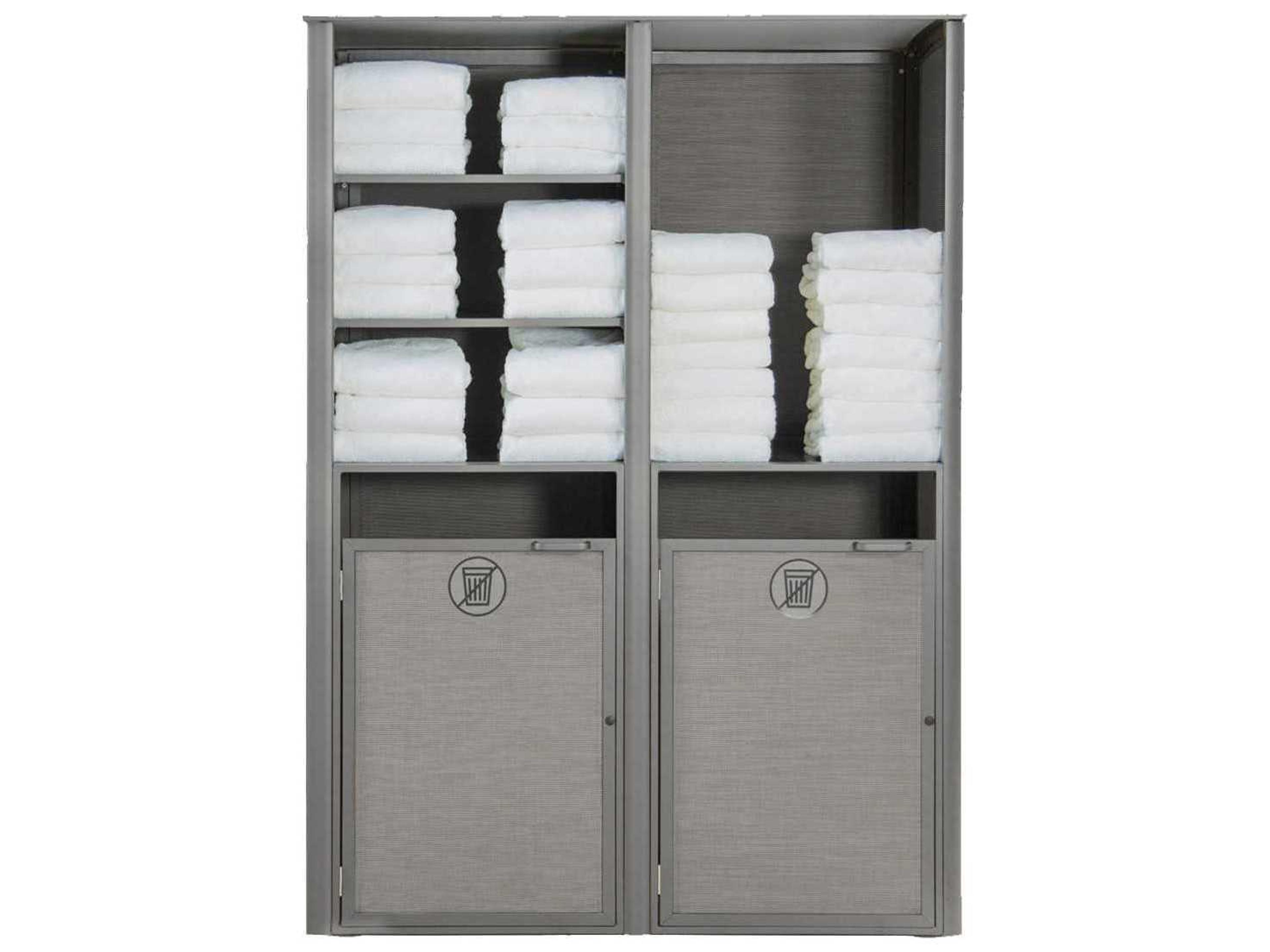 Sunset Sling Aluminum Solid Gray/Platinum Gray Towel Valet Double Unit