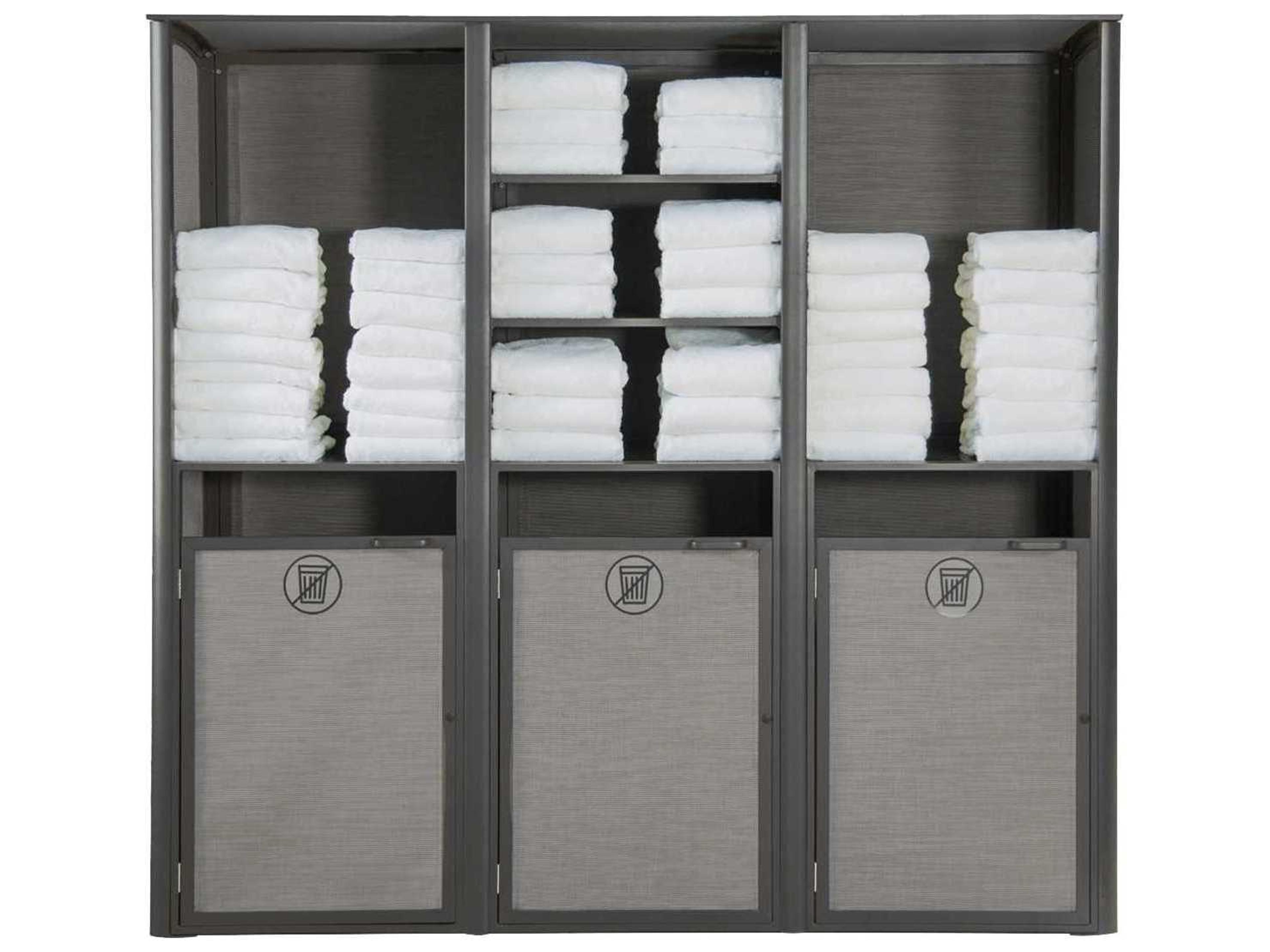 Sunset Sling Aluminum Solid Gray/Volcanic Black Towel Valet Triple Unit