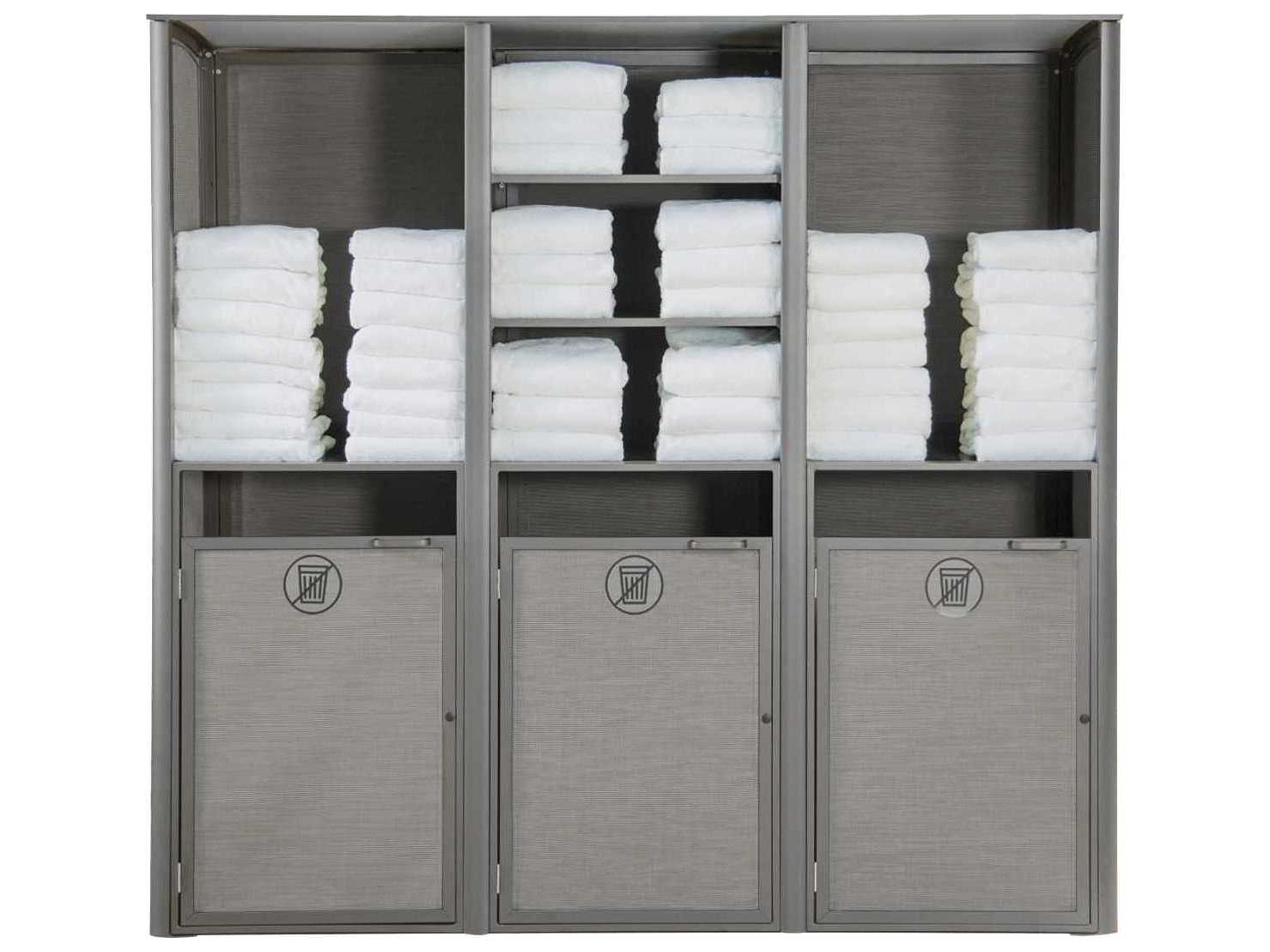 Sunset Sling Aluminum Solid Gray/Platinum Gray Towel Valet Triple Unit