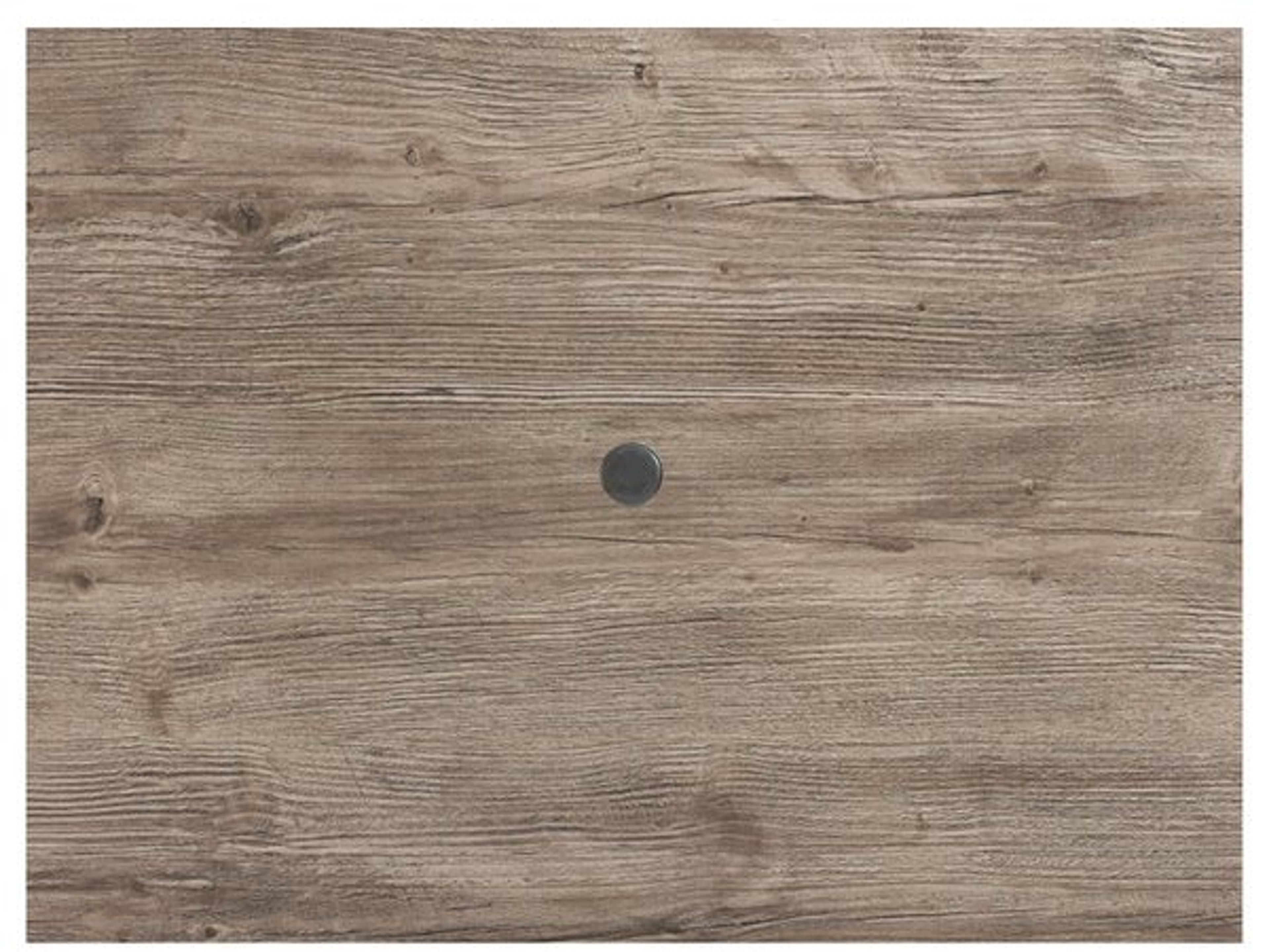 Molded Melamine Resin Aged Oak Rectangular Table Top with Umbrella Hole