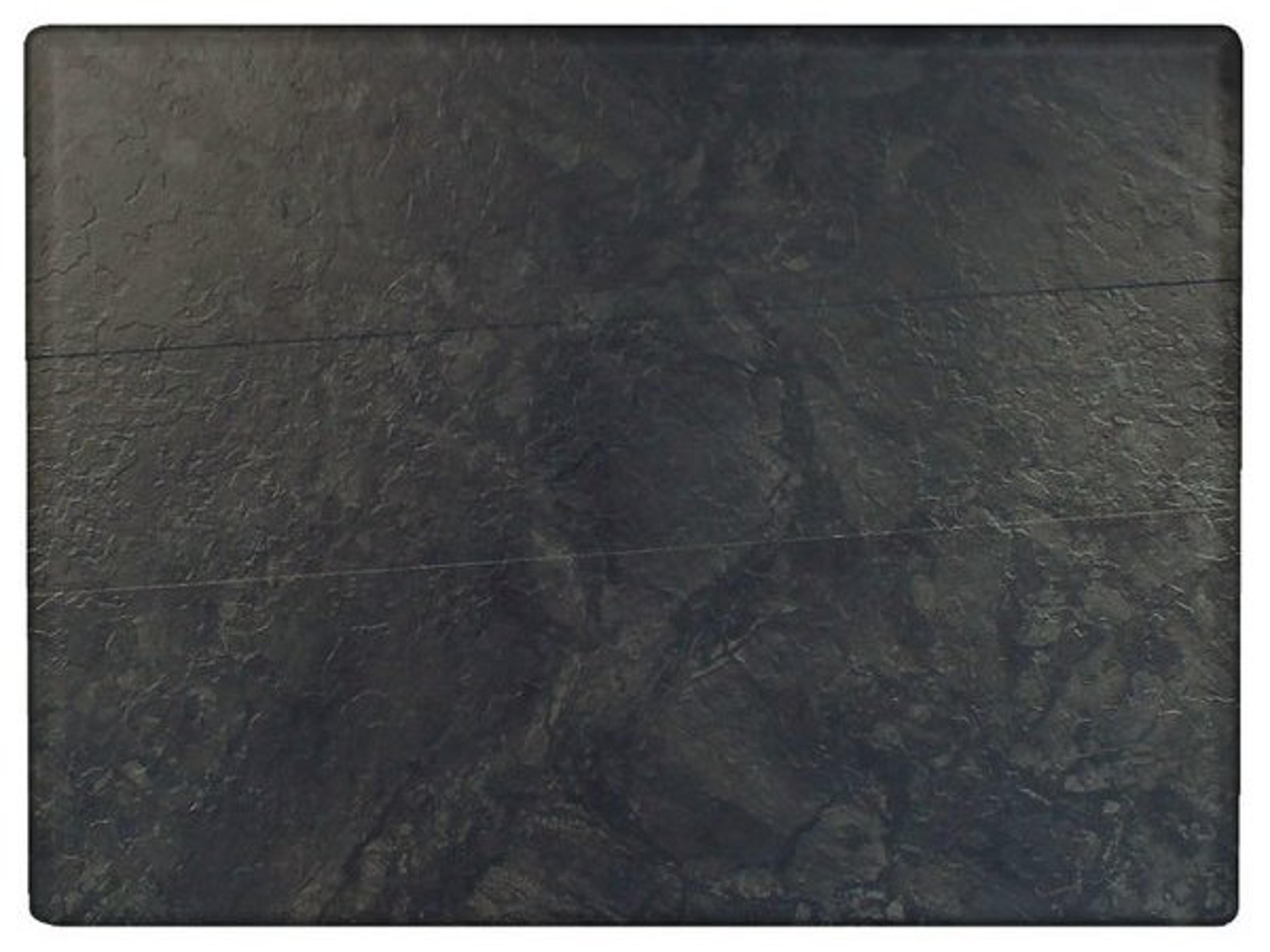 HPL Resin Gray Slate Rectangular Table Top with Rails