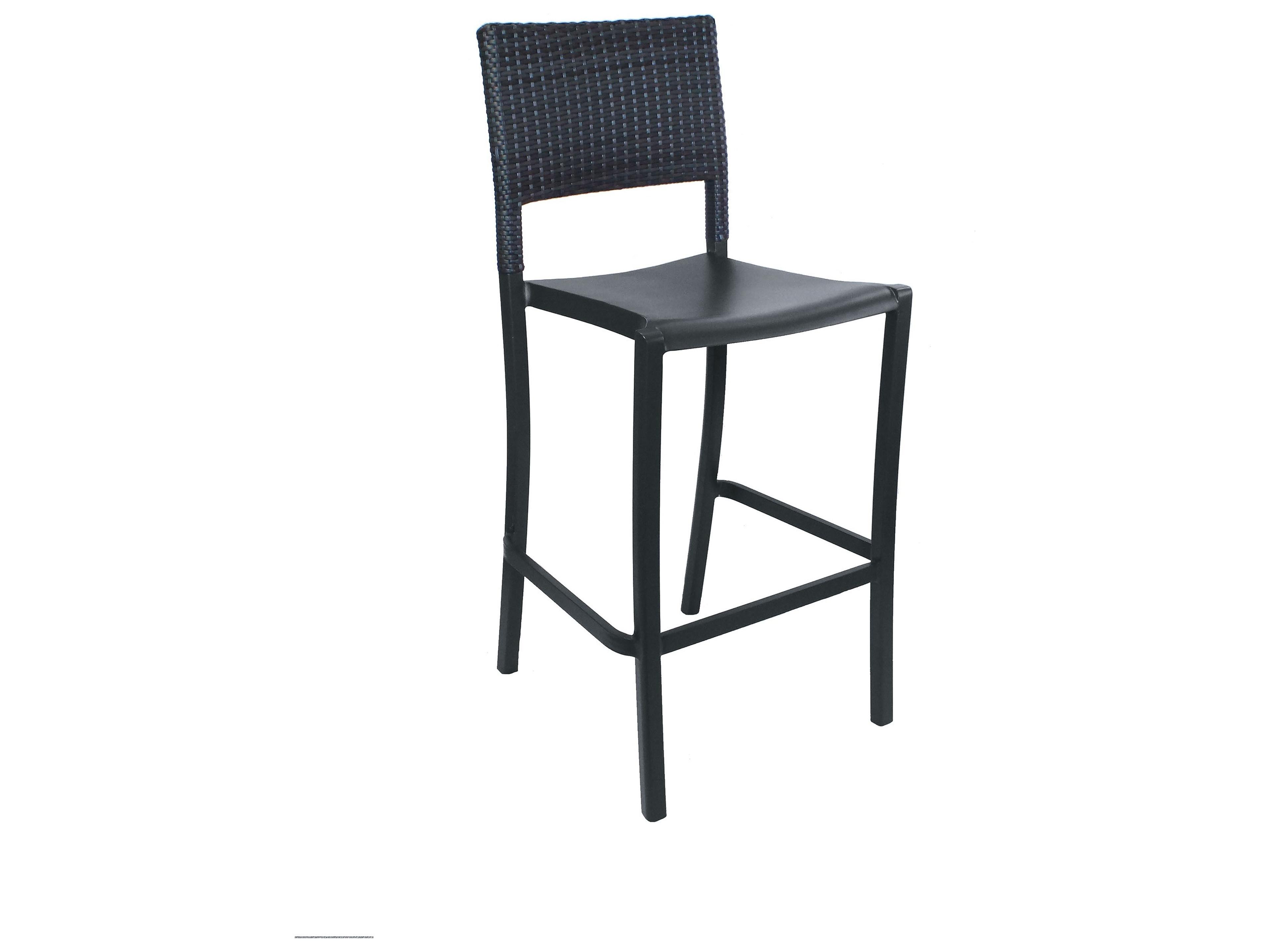 Java Aluminum Charcoal Stacking Armless Outdoor Patio Bar Stool
