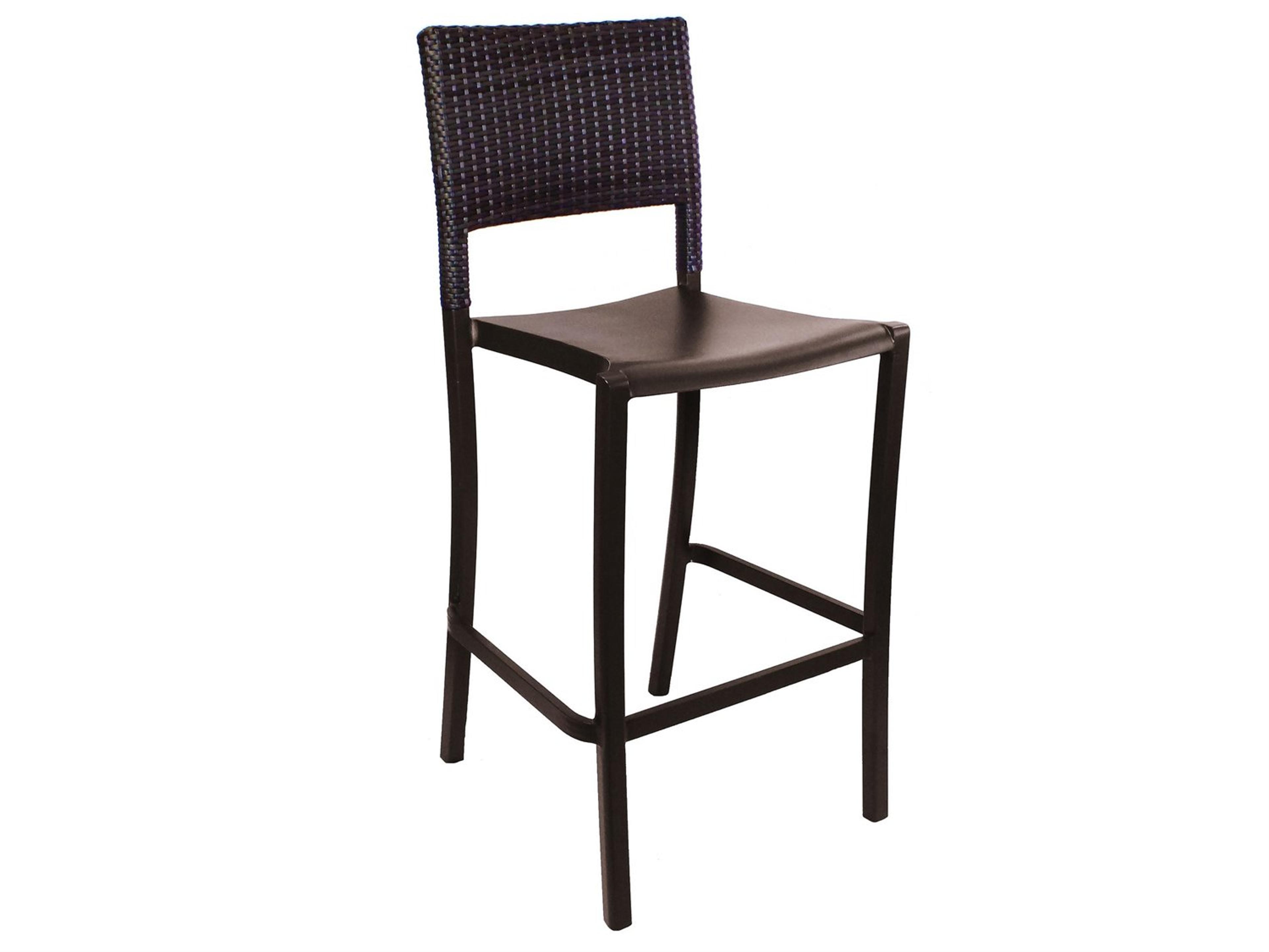 Java Aluminum Bronze Stacking Armless Patio Bar Stool