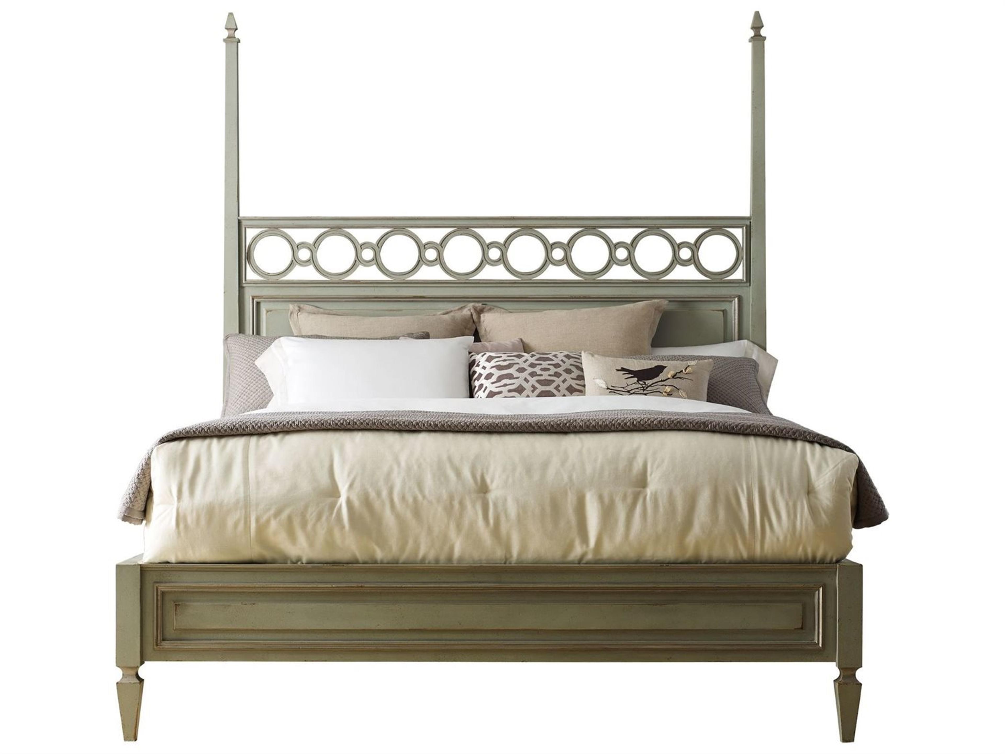 Habersham Tiffany Gray Wood Queen Panel Bed