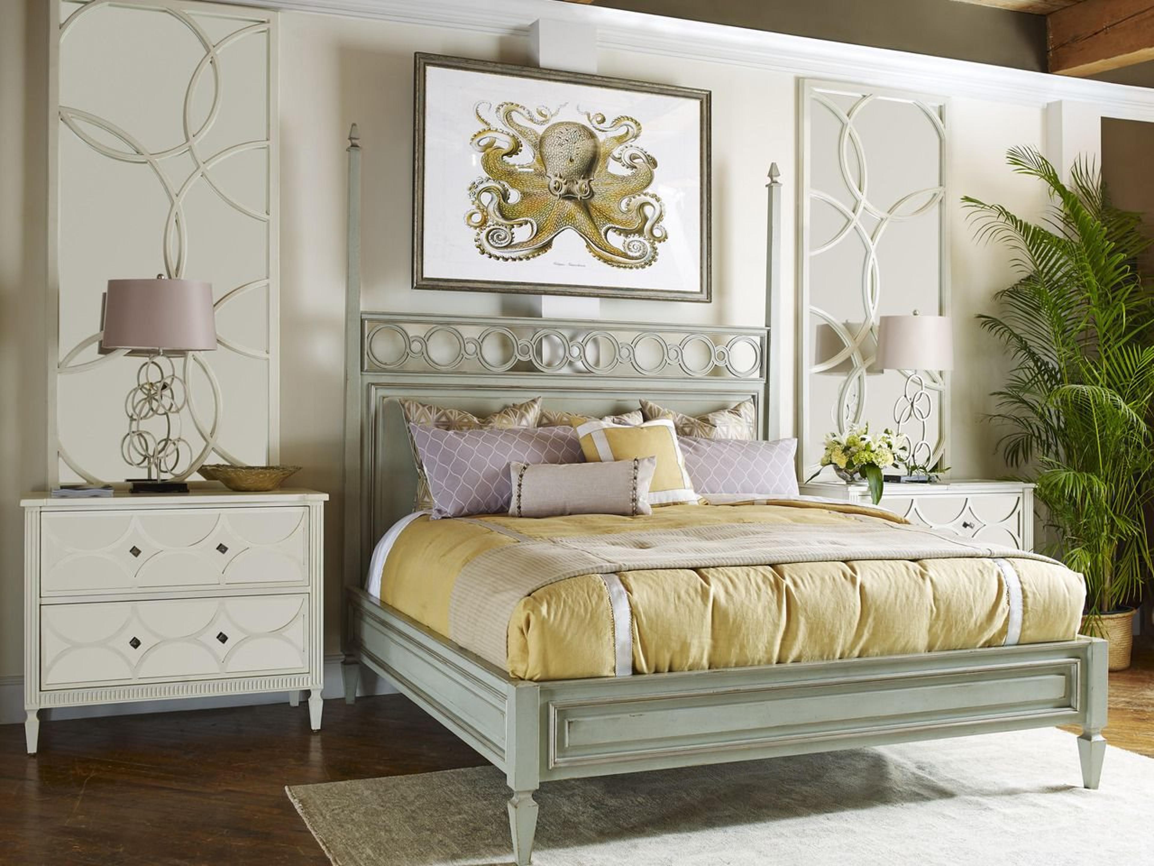 Habersham Tiffany Gray Wood Queen Panel Bed