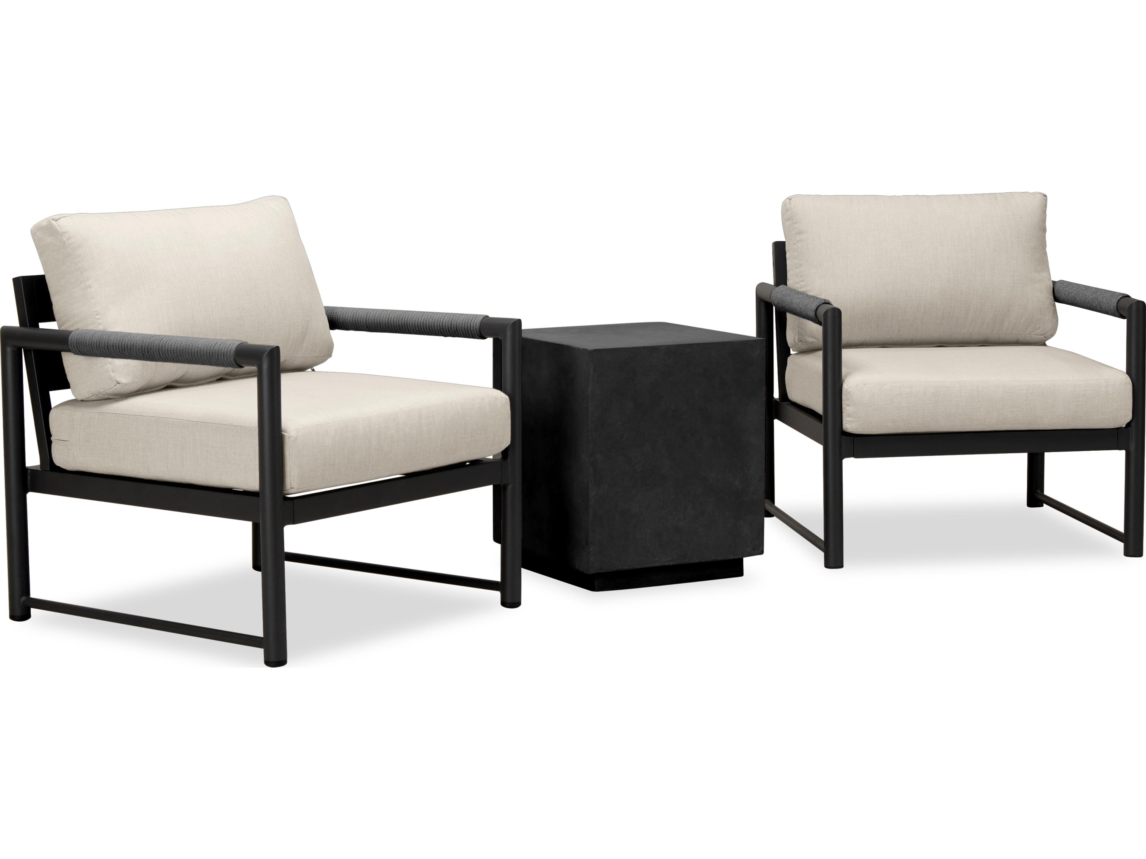 Harmonia Living Alto Aluminum 3 Piece Chat Outdoor Patio Lounge Set