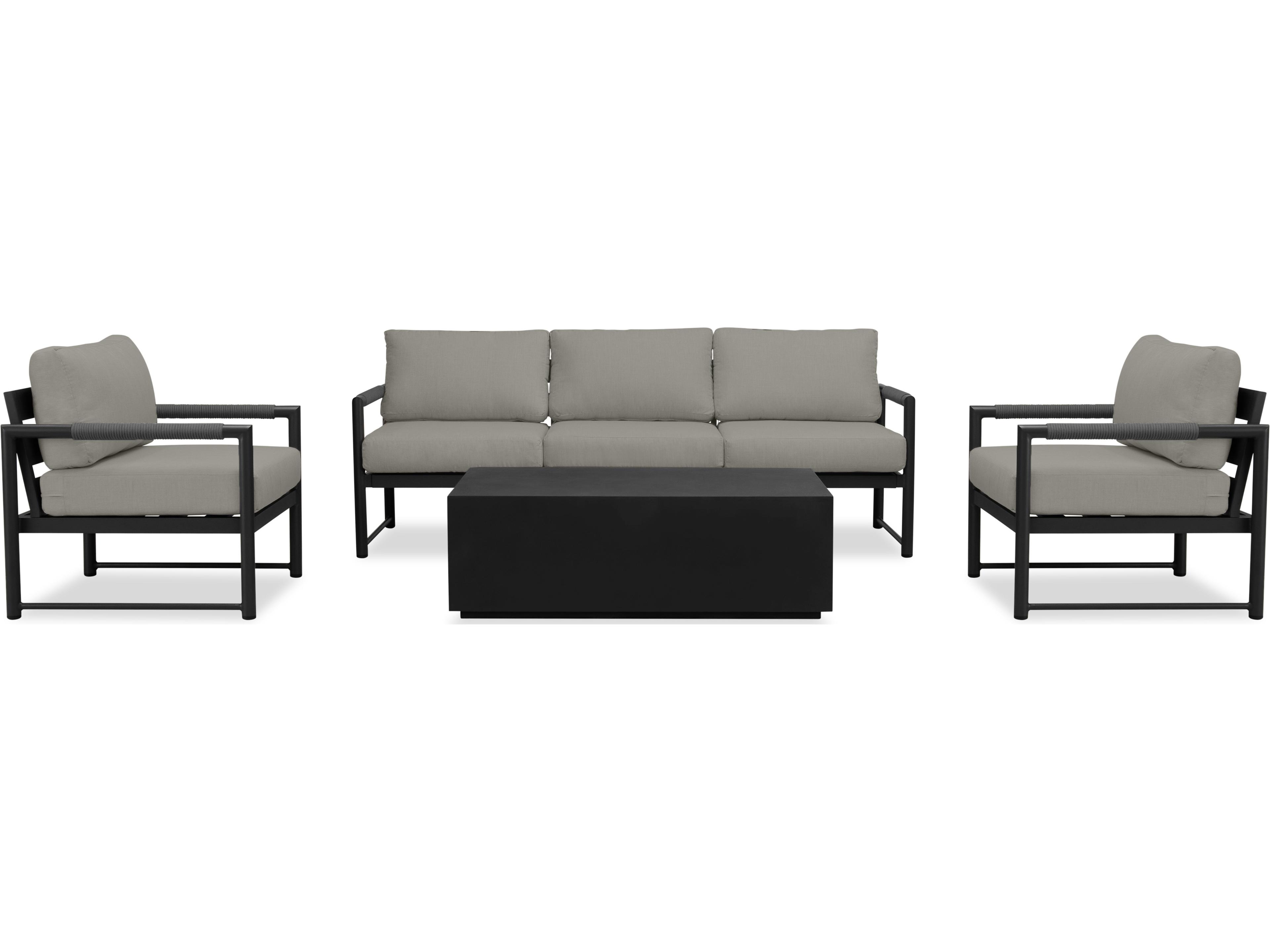 Harmonia Living Alto Aluminum 4 Piece Sofa Patio Lounge Set