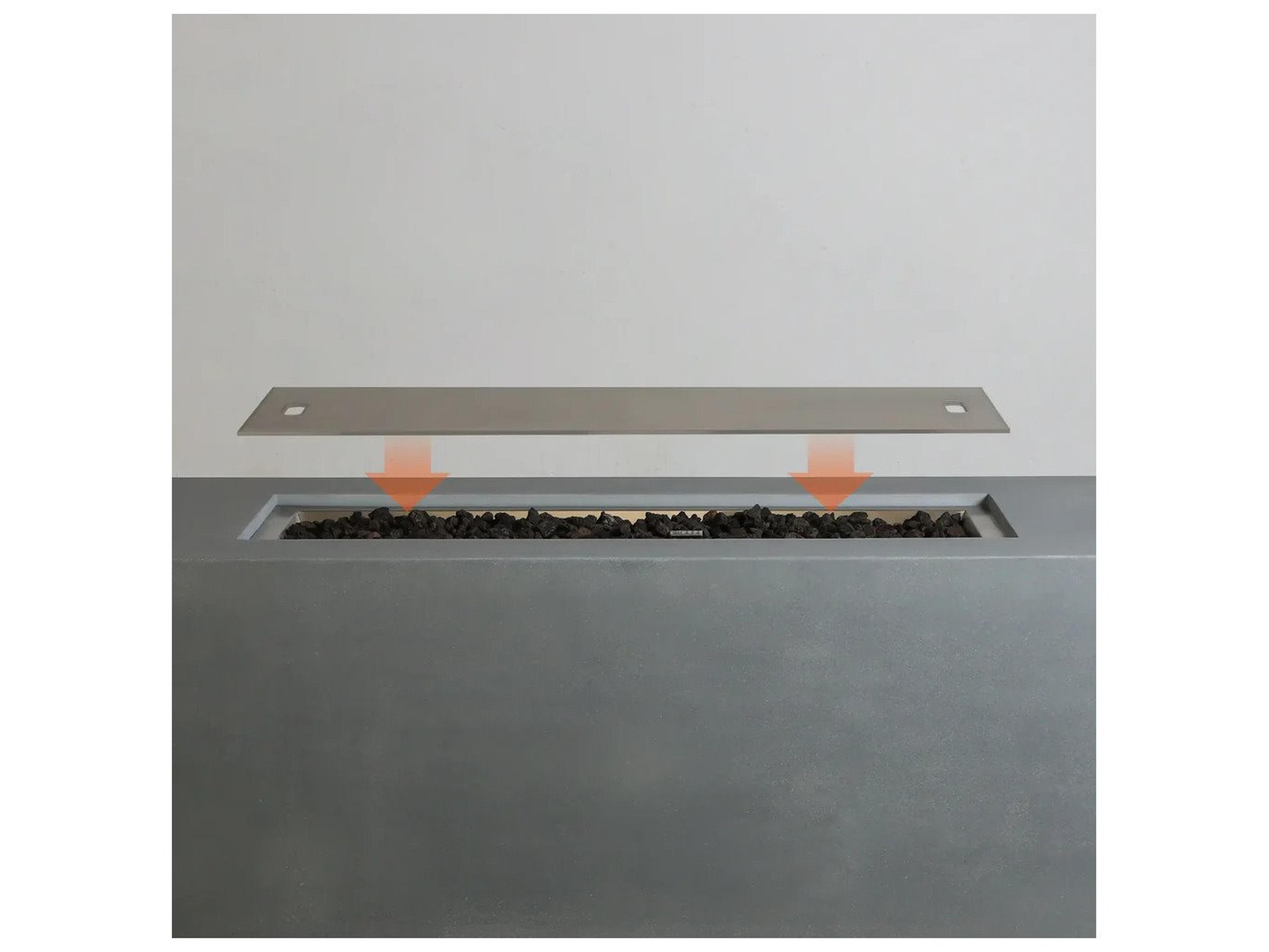 Harmonia Living Beton Linear Stainless Steel Burner Cover