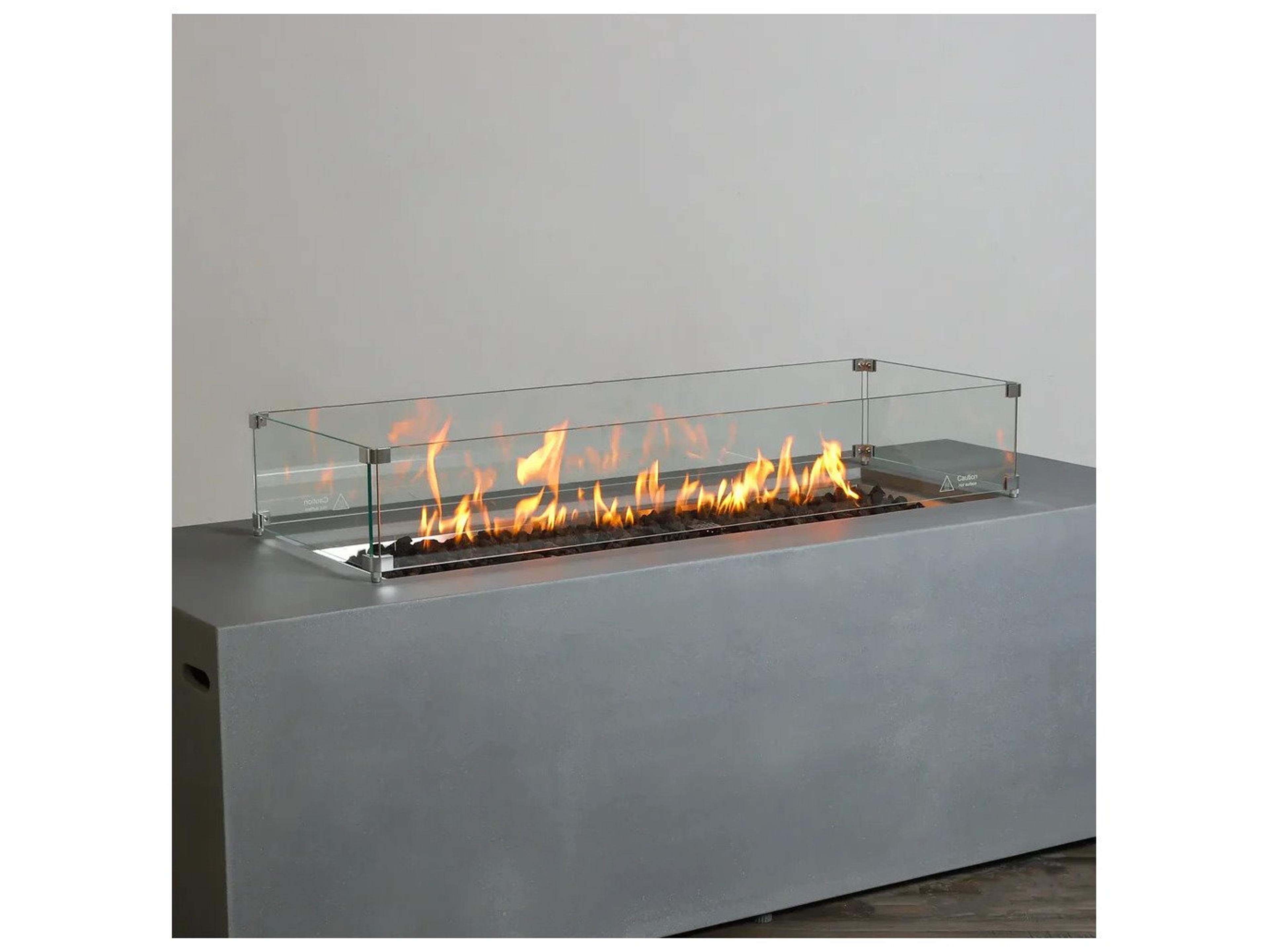 Harmonia Living Beton Linear Glass Wind Guard