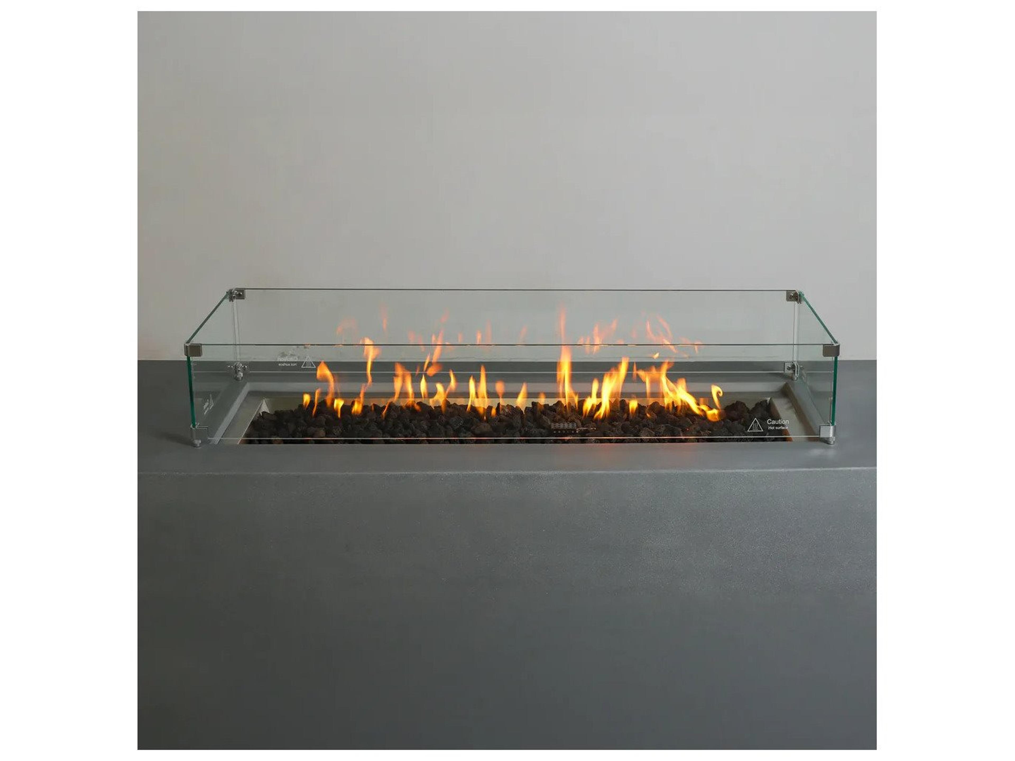 Harmonia Living Beton Linear Glass Wind Guard