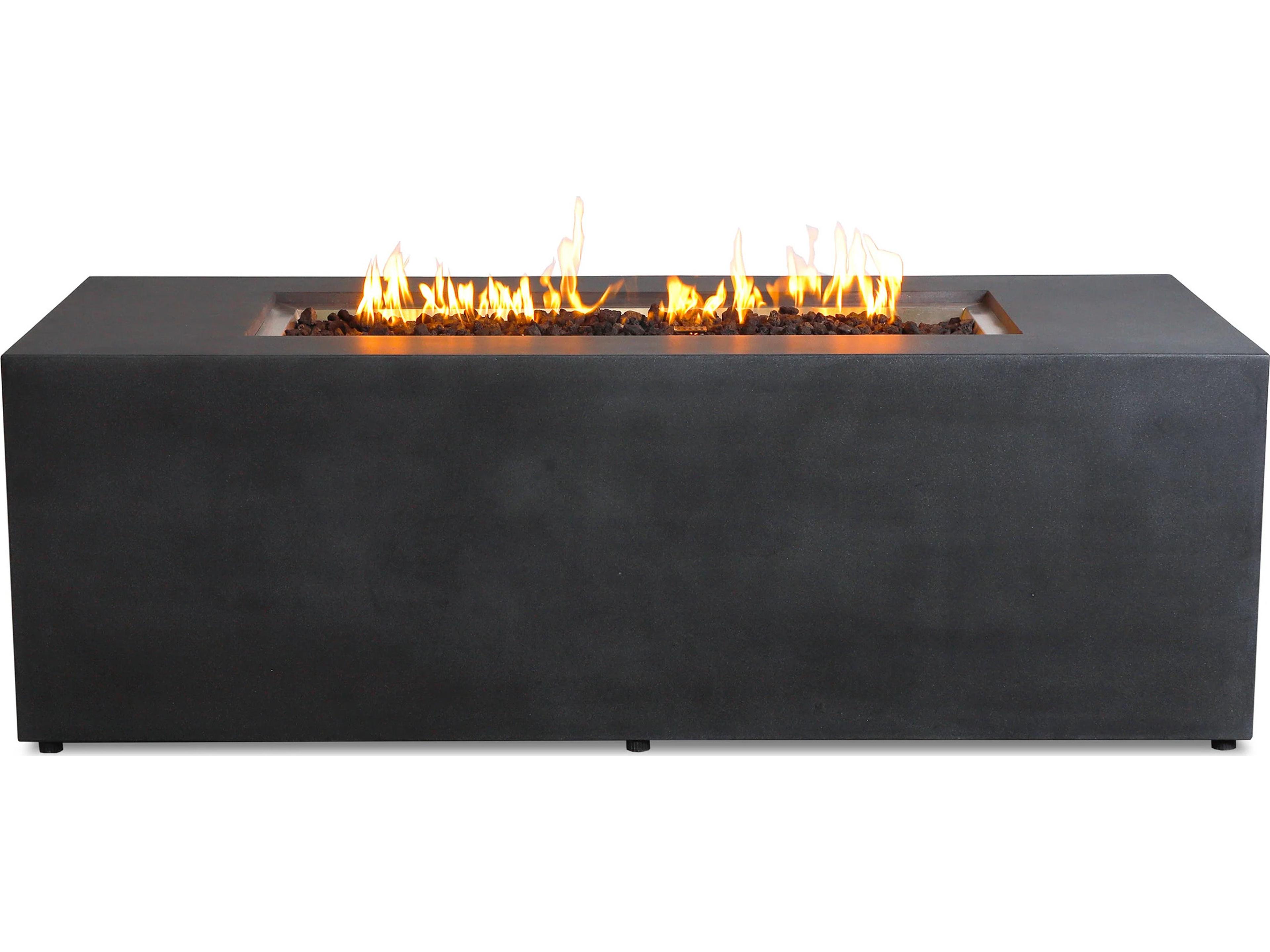 Harmoning Living Beton 72" Rectangular Hidden Propane Gas Fire Pit