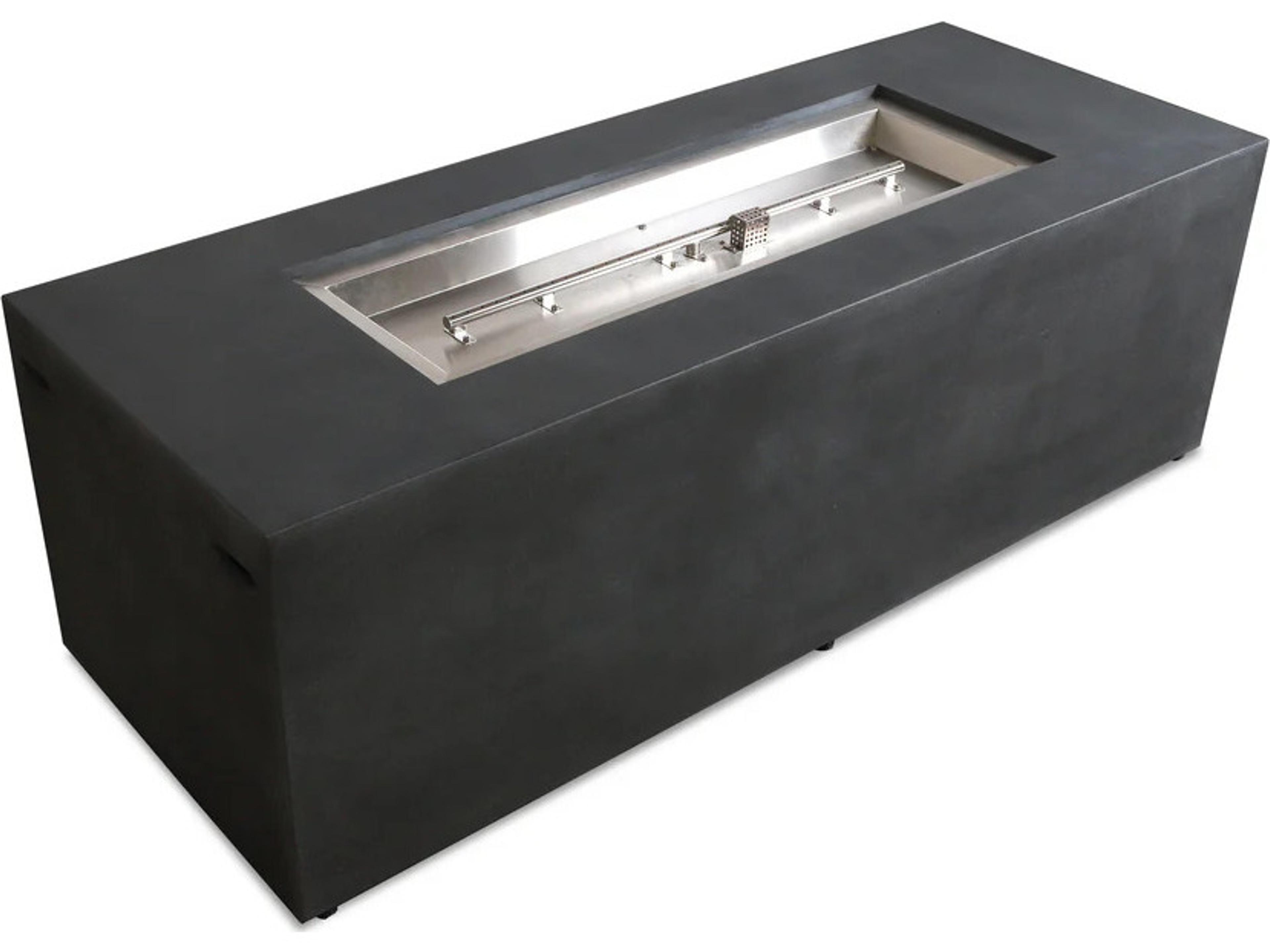 Harmoning Living Beton 72" Rectangular Hidden Propane Gas Fire Pit