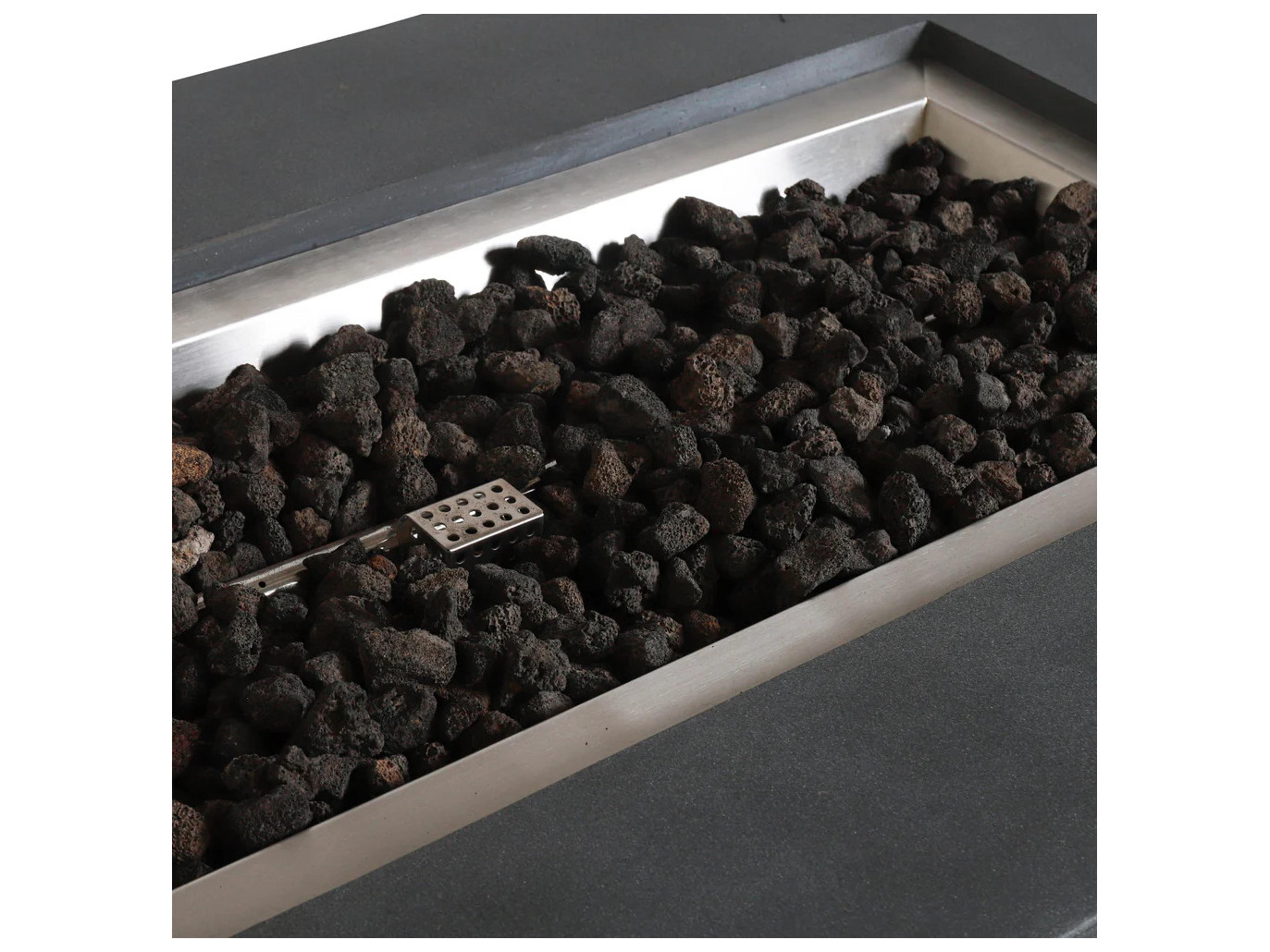 Harmoning Living Beton 72" Rectangular Hidden Propane Gas Fire Pit